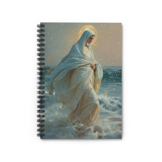 Guiding Light - Our Lady, Star of the Sea Journal - Our Lady Star of the Sea - Religious Based Notebook - Spiral Notebook - Ruled Line