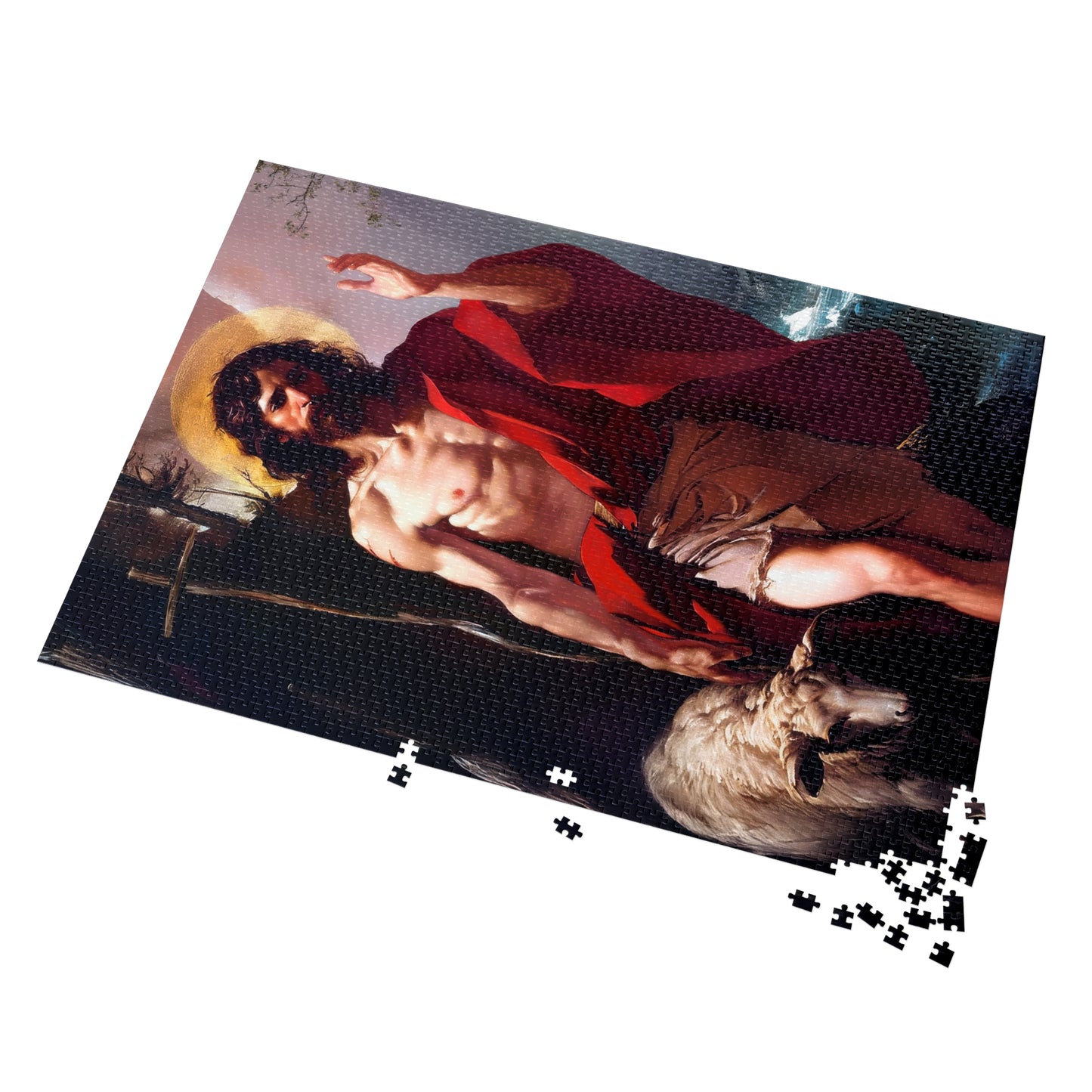 Saint John the Baptist  - Puzzle and Keepsake Tin - Religious Jigsaw Puzzle (30, 110, 252, 500,1000) - Gift for Catholic Families