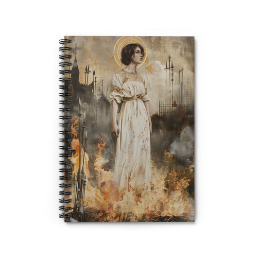 Saint Joan of Arc Journal - Sanctified Souls Art - Religious Based Notebook - Spiral Notebook - Ruled Line