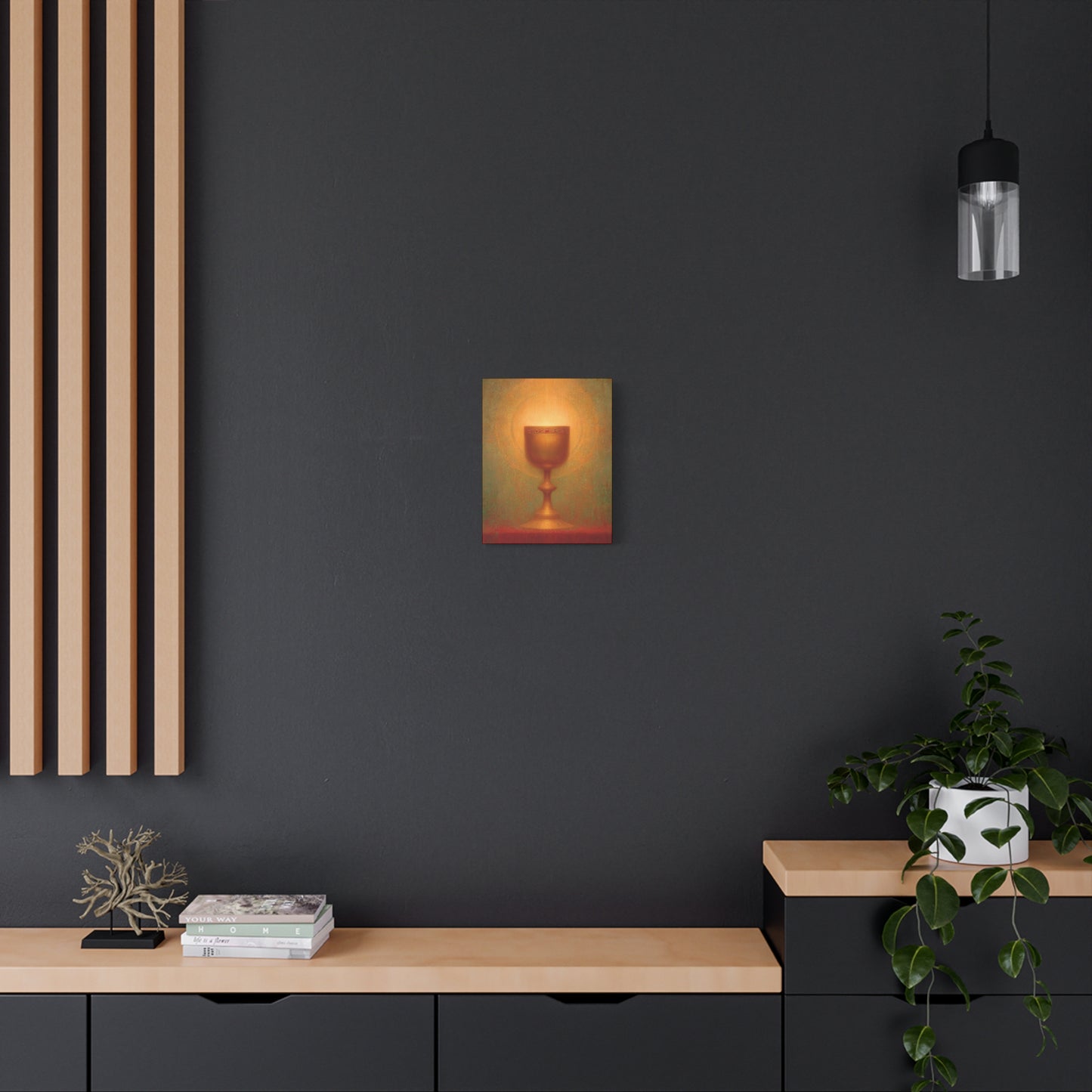 Chalice of the Lamb, Light of the World - The Holy Grail - Gallery Wrapped Canvas - Print - Religious Art for your Home - Catholic Art