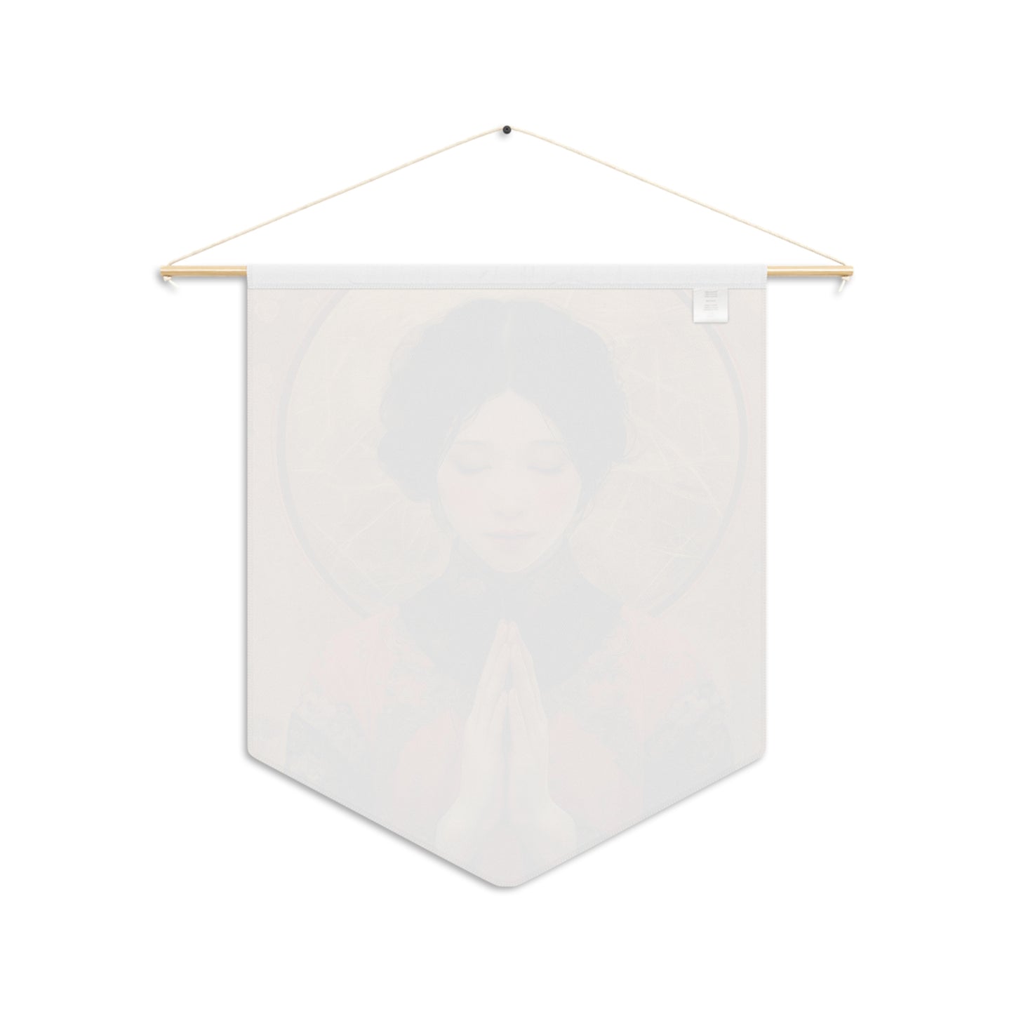 Saint Lucy Yi Zhenmei Wall Banner / Wall Hanging / Pennant - Religious Wall Tapestry - Catholic Art - 18" x 21"