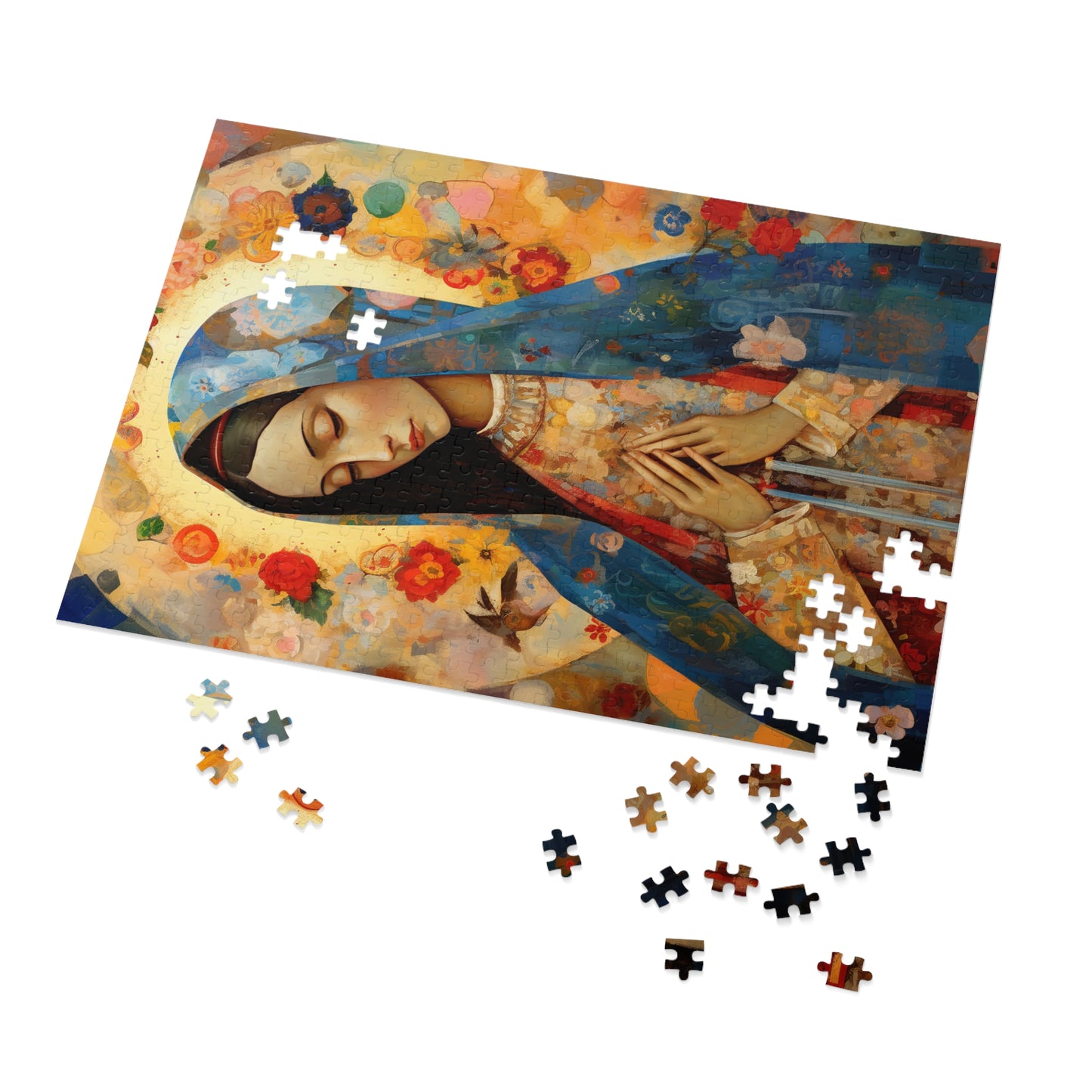 Mary's Silent Blessing - Puzzle and Keepsake Tin - Religious Jigsaw Puzzle (30, 110, 252, 500,1000-Piece) - Religious Puzzle