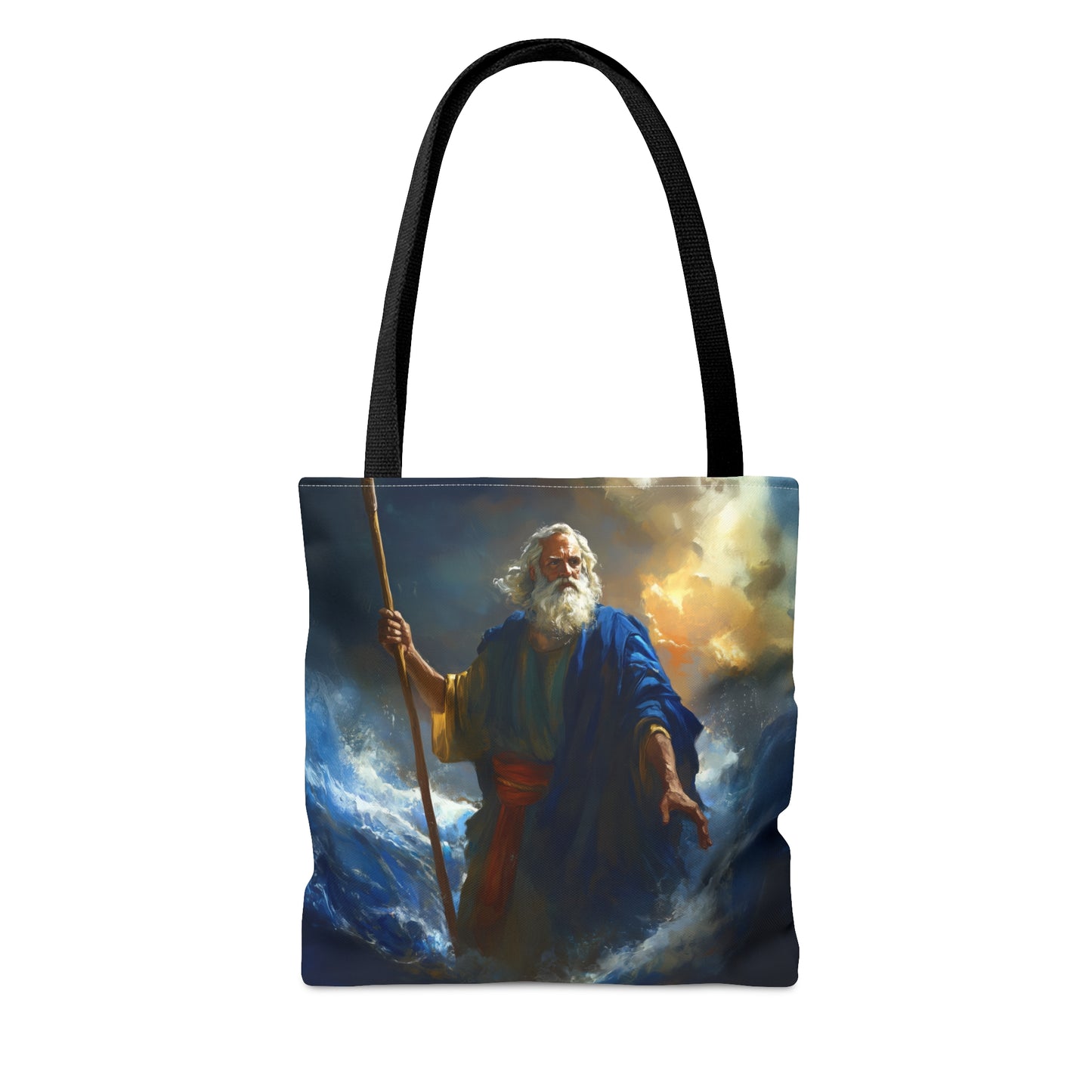 Moses Before the Trembling Sea - Tote Bag - Large Medium Small Faith Art Bag - Catholic Faith Purse