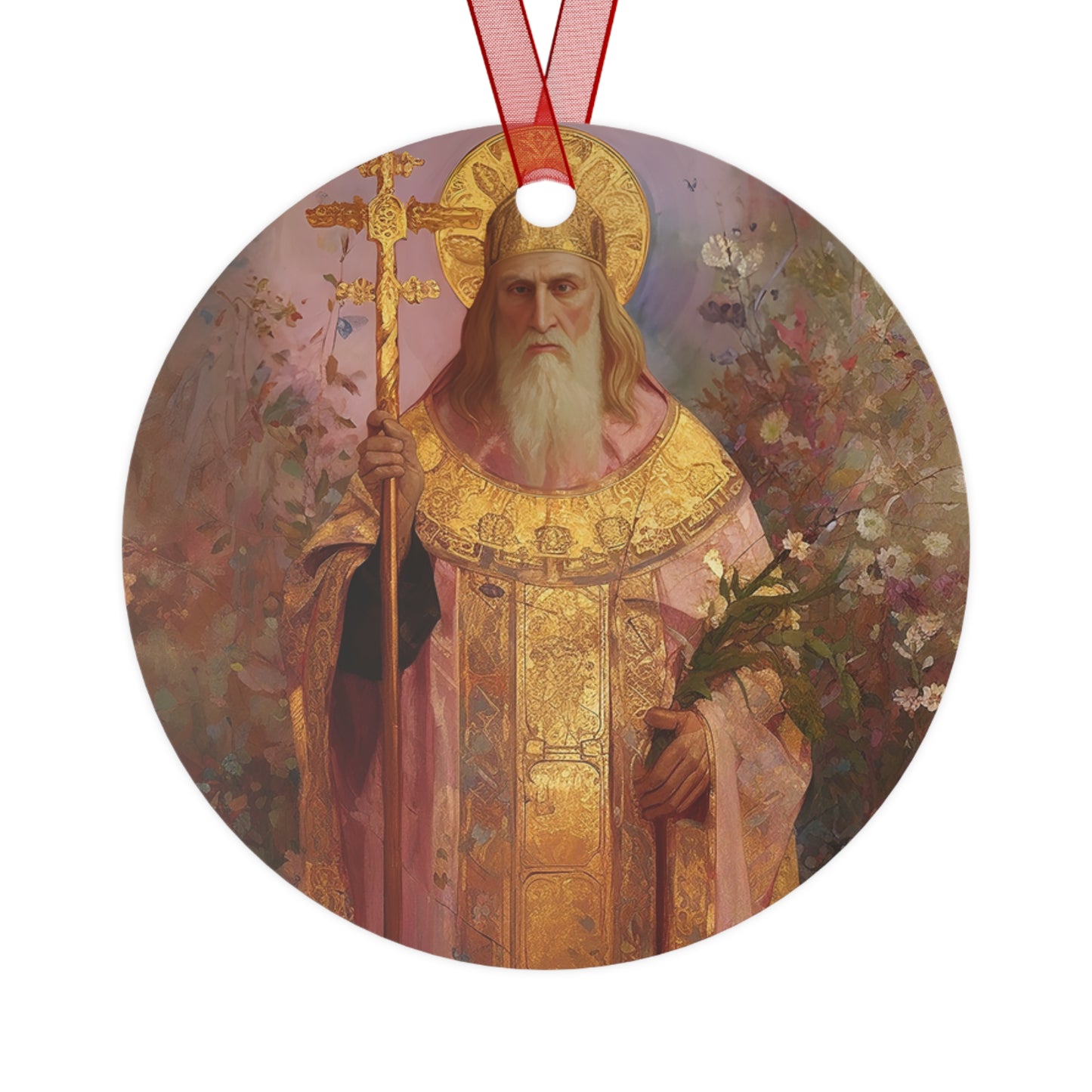 Saint Thorlak of Iceland  - Religious Holiday Christmas Ornament and Keepsake - Double sided Keepsake Religious Ornament