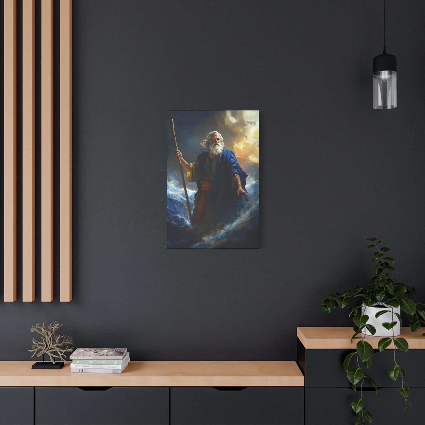 Moses Before the Trembling Sea - Gallery Wrapped Canvas - Print - Religious Art for your Home - Catholic Art
