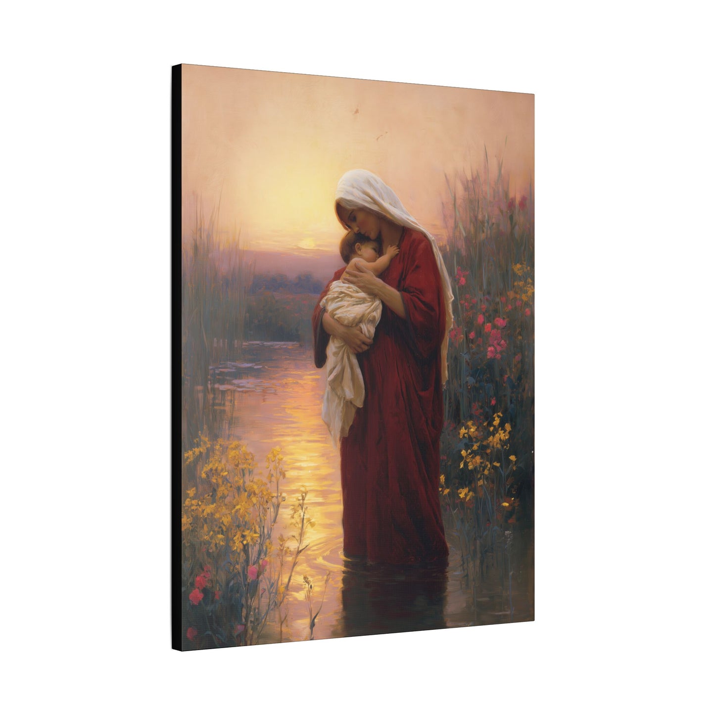 Saint Elizabeth, Mother to John the Baptist -  Museum Wrapped Canvas Print - Multiple Sizes - Catholic Home art Matte Canvas