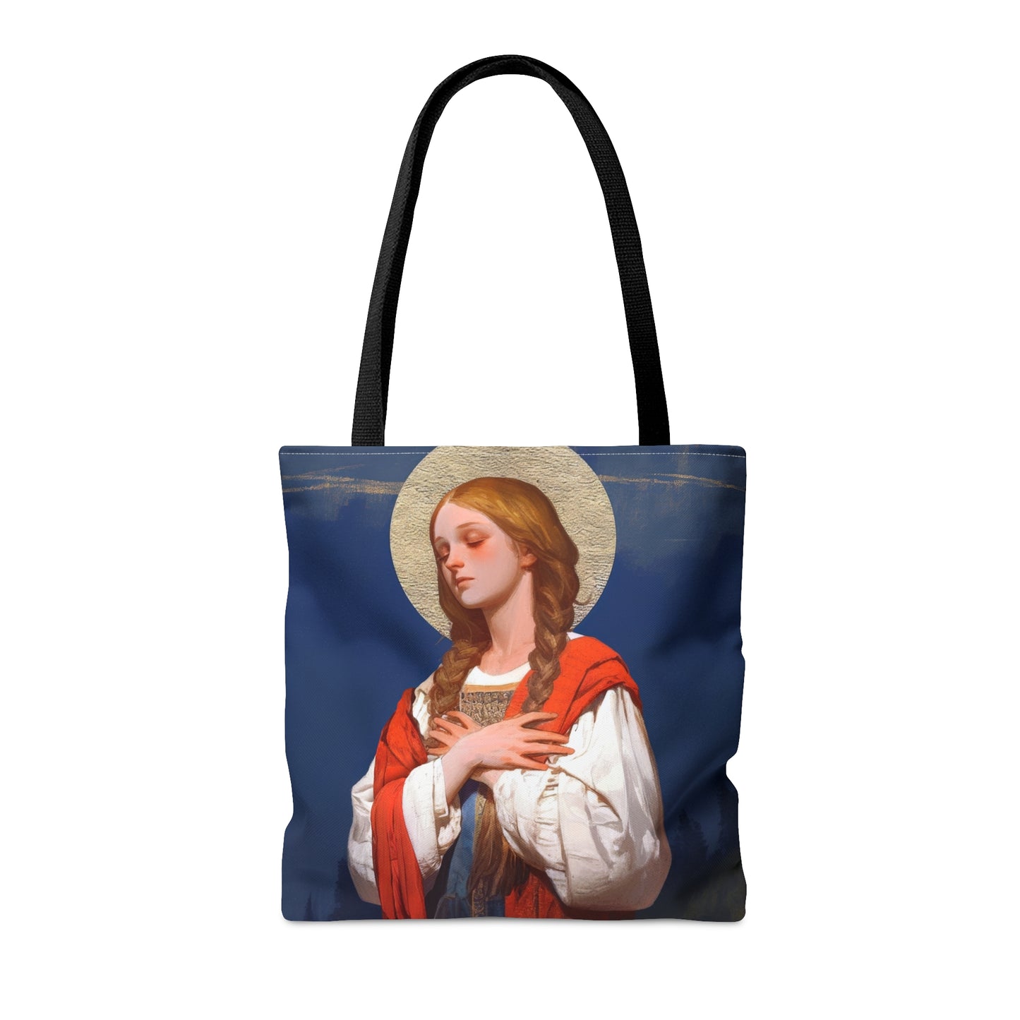 Saint Genevieve - Tote Bag - Large Medium Small Faith Art Bag - Catholic Faith Purse