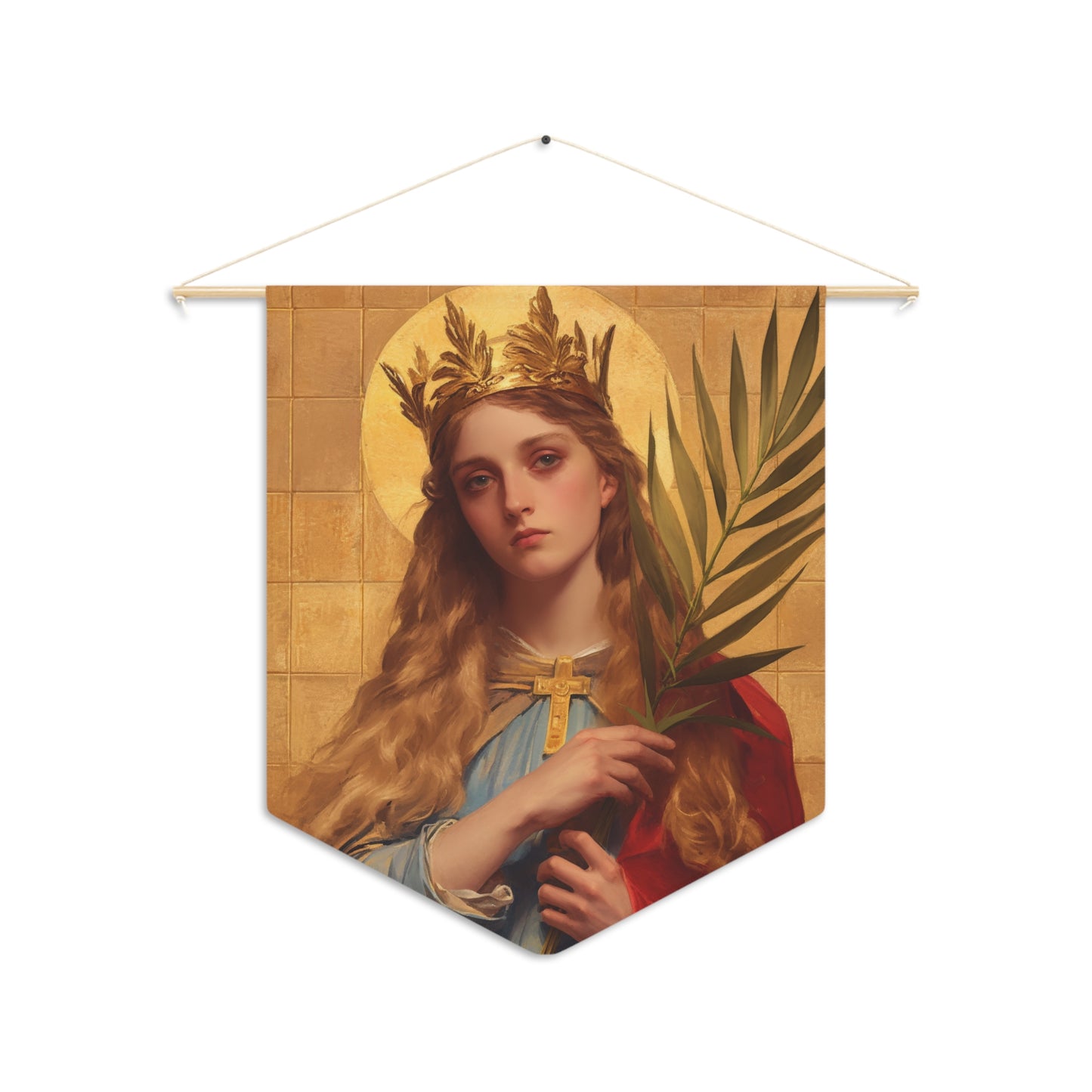 Saint Agrippina - Wall Banner / Wall Hanging - Christian Art - Prayer room - 18" x 21"