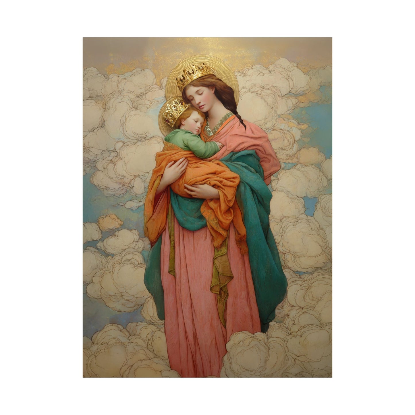 Our Lady of Perpetual Help - Sanctified Souls Print - Multiple Sizes - Premium Matte Vertical Posters