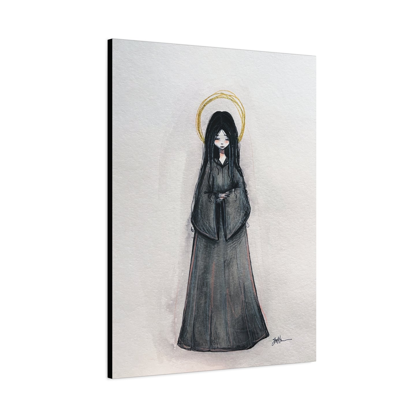 Blessed Mary Magdalen Kiota Hand-Drawn Catholic Canvas Print | Martyrs of Japan Sacred Art | Sanctified Solocosmo Religious Artwork