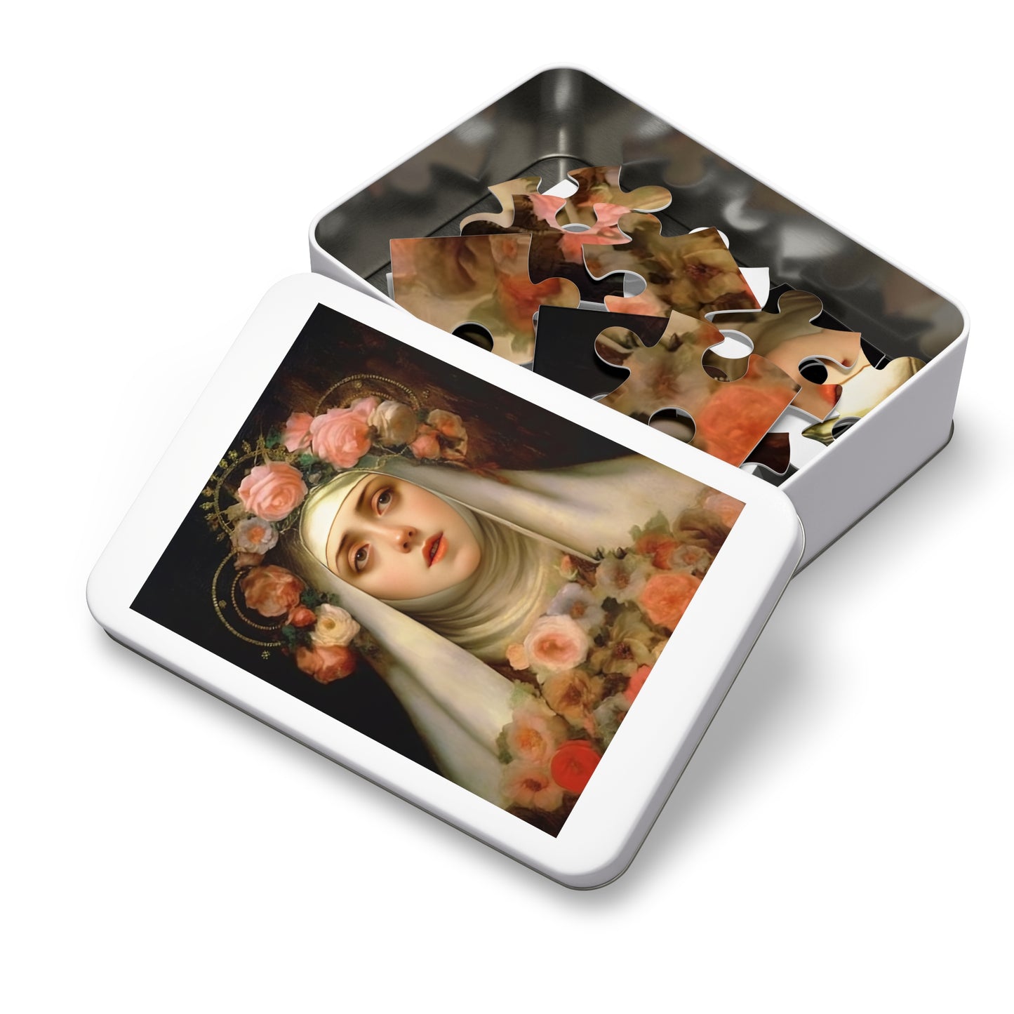 Saint Rose of Lima - Puzzle and Keepsake Tin - Religious Jigsaw Puzzle (30, 110, 252, 500,1000-Piece) - Religious Puzzle