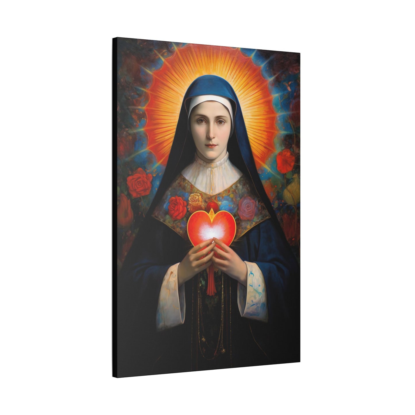 Saint Jane Frances de Chantal Canvas Print - Multiple Sizes - Catholic Home art - Museum Wrapped Canvas - Sanctified Souls Print