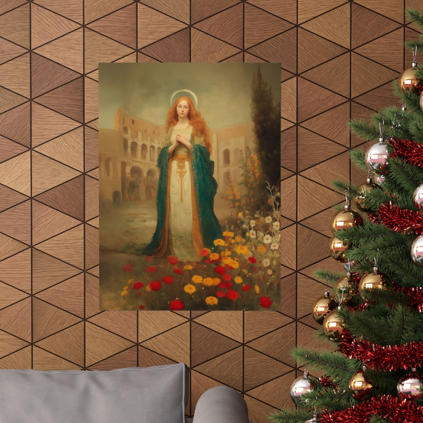 Saint Justina -  Catholic Art - Multiple Sizes - Premium Posters - Catholic Art - Christian Home - Catholic Saint Art