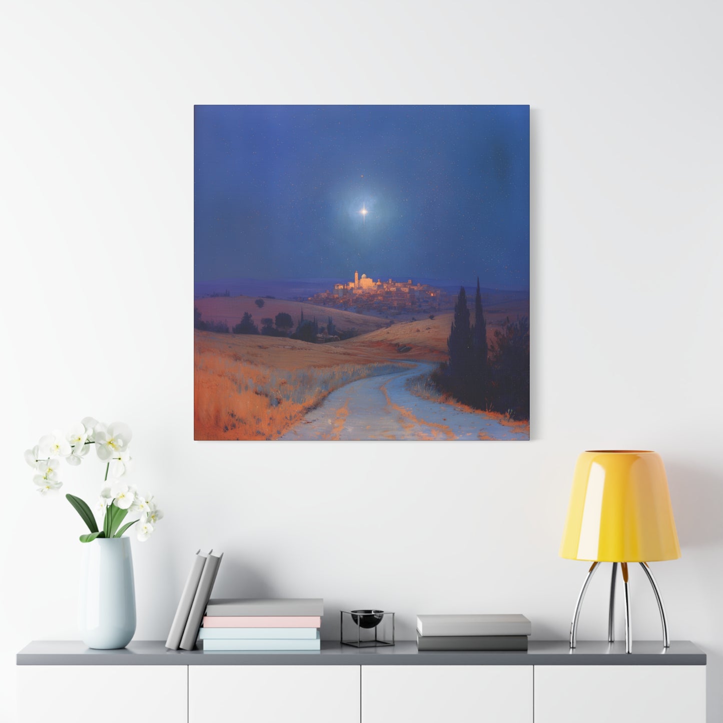 Bethlehem Wrapped in the Light of His Coming - Gallery Wrapped Canvas - Print - Religious Art for your Home - Catholic