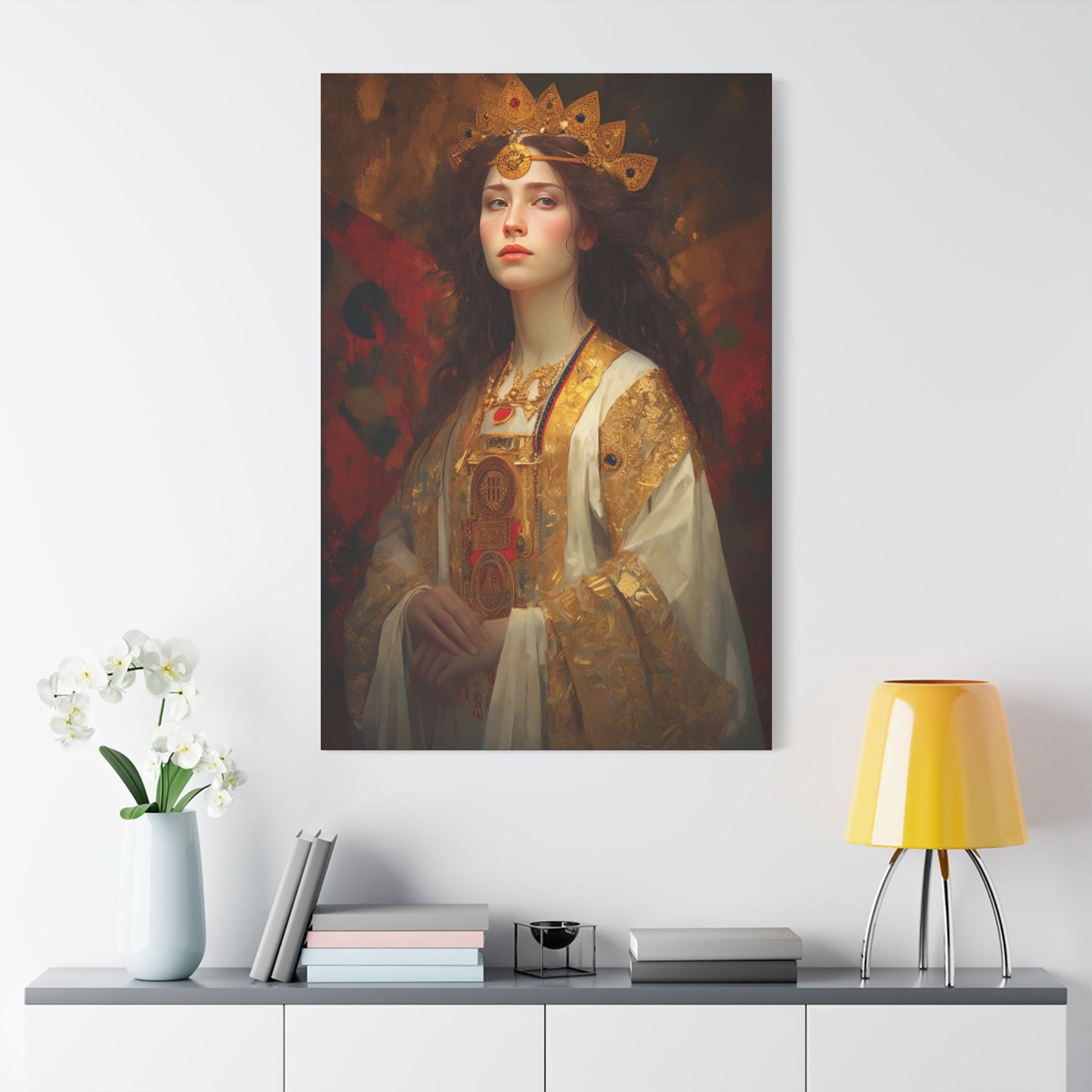 Saint Barbara Canvas Print - Multiple Sizes - Catholic Home art - Museum Wrapped Canvas - Sanctified Souls Print