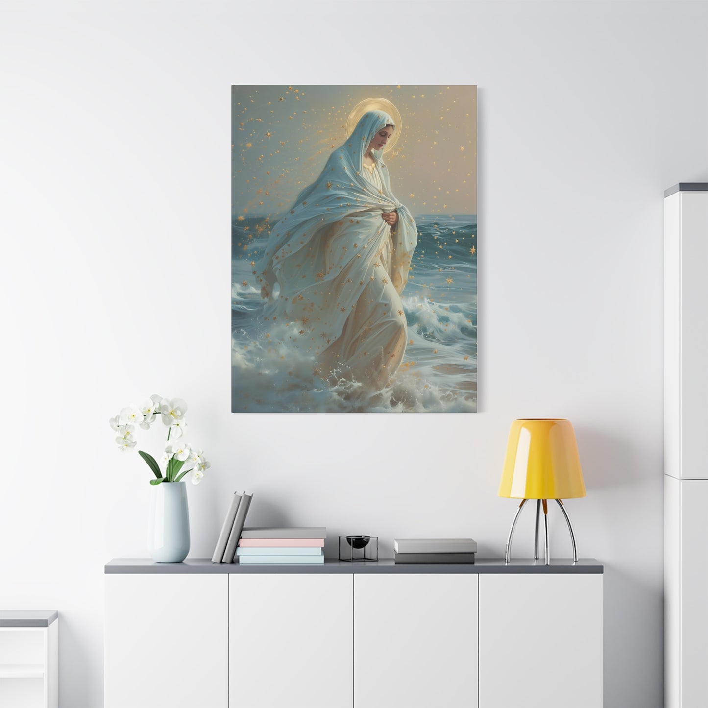 Guiding Light - Our Lady, Star of the Sea - Museum Wrapped Canvas - Sanctified Souls - Religious Art for your Home