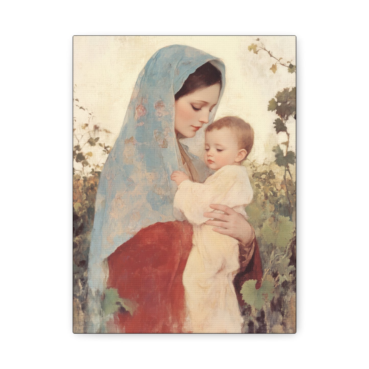 Our Lady of the Grapes / Out Lady of the Harvest - Gallery Wrapped Canvas - Print - Religious Art for your Home - Catholic Art