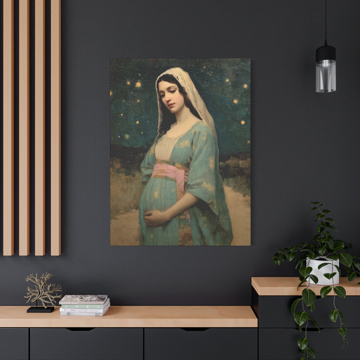 Our Lady of 'O' - Our Lady of Expectation - Mother Mary - Marian Art - Gallery Wrapped Canvas - Print - Catholic Art Print