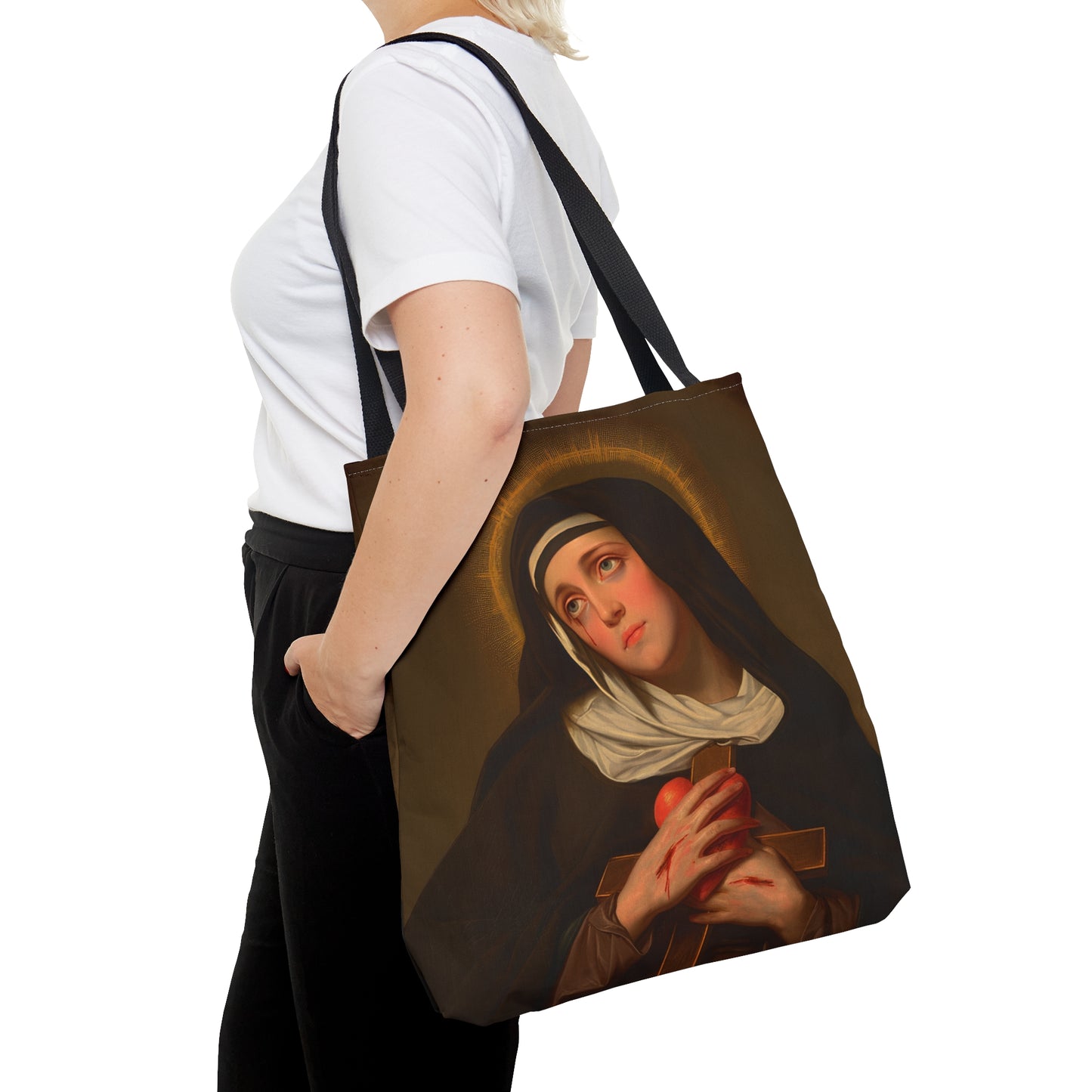 Saint Veronica Giuliani Tote Bag - Large Medium Small Faith Art Bag - Catholic Faith Purse - Religious Carry All