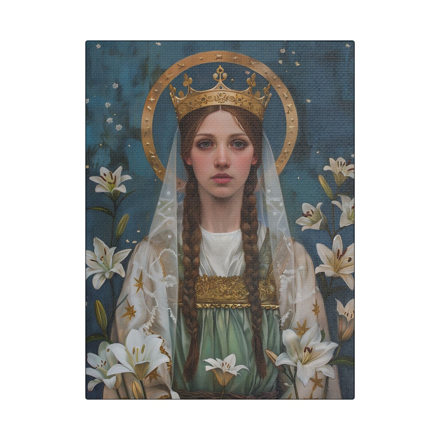 Saint Isabel of France - Museum Wrapped Canvas - Sanctified Souls Print - Religious Art - Catholic Saint