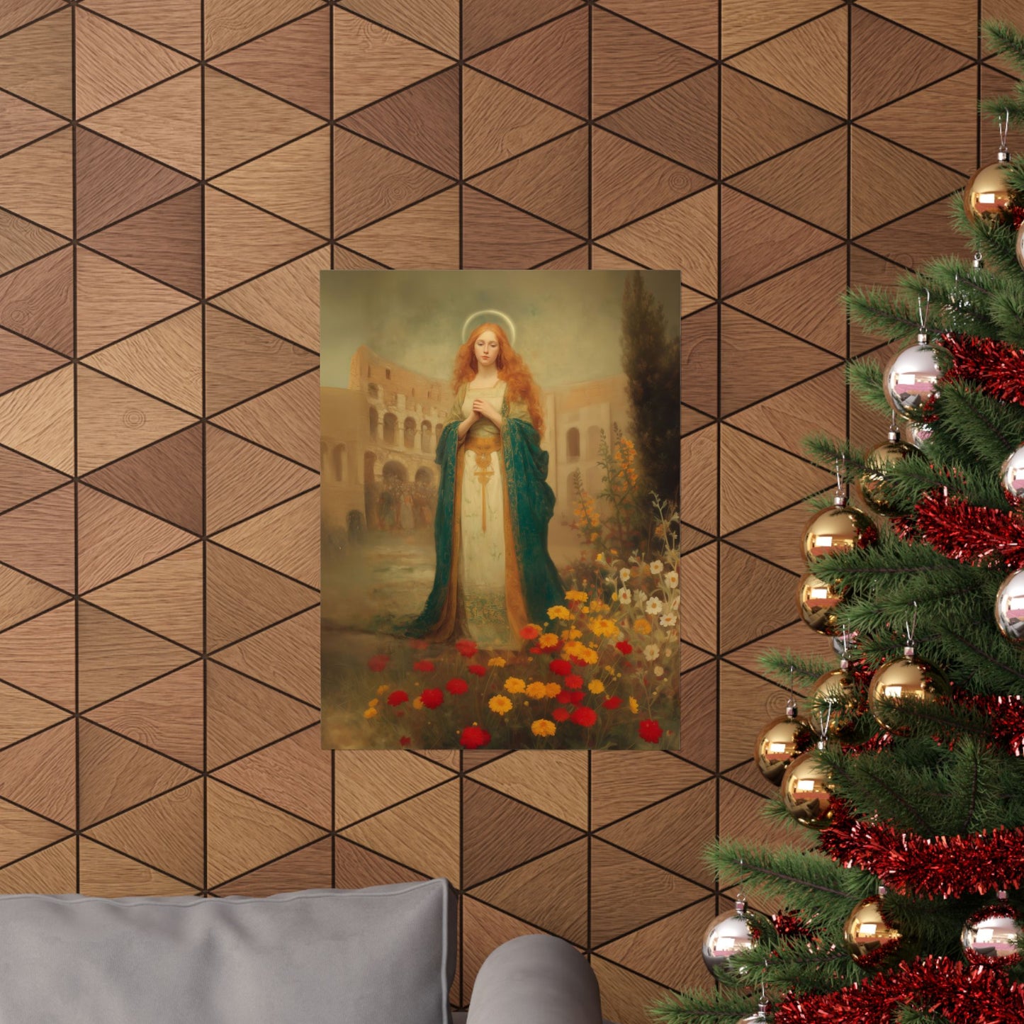 Saint Justina -  Catholic Art - Multiple Sizes - Premium Posters - Catholic Art - Christian Home - Catholic Saint Art