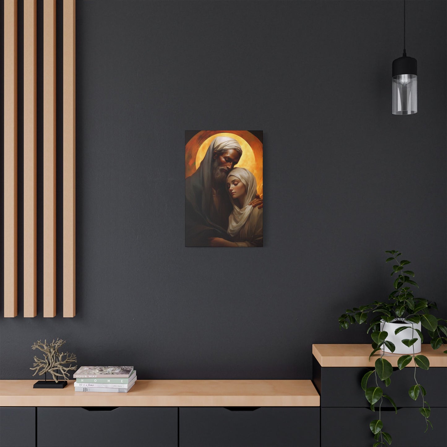 Saint Joachim and Saint Anne Canvas Print - Multiple Sizes - Catholic Home art - Museum Wrapped Canvas - Sanctified Souls Print