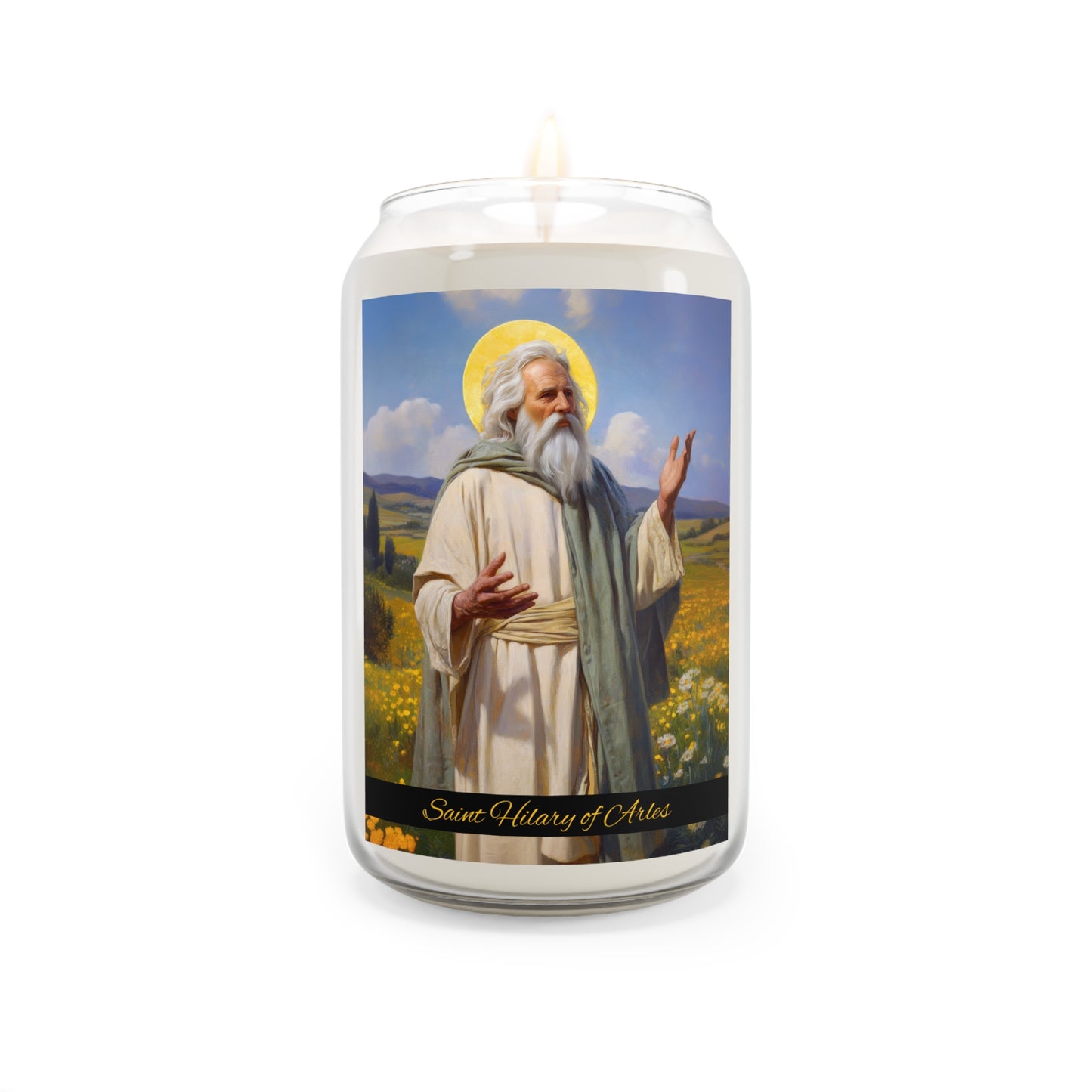 Saint Hilary of Arles - Scented Prayer Candle, 13.75oz - Tall Size - Religious Prayer Candle