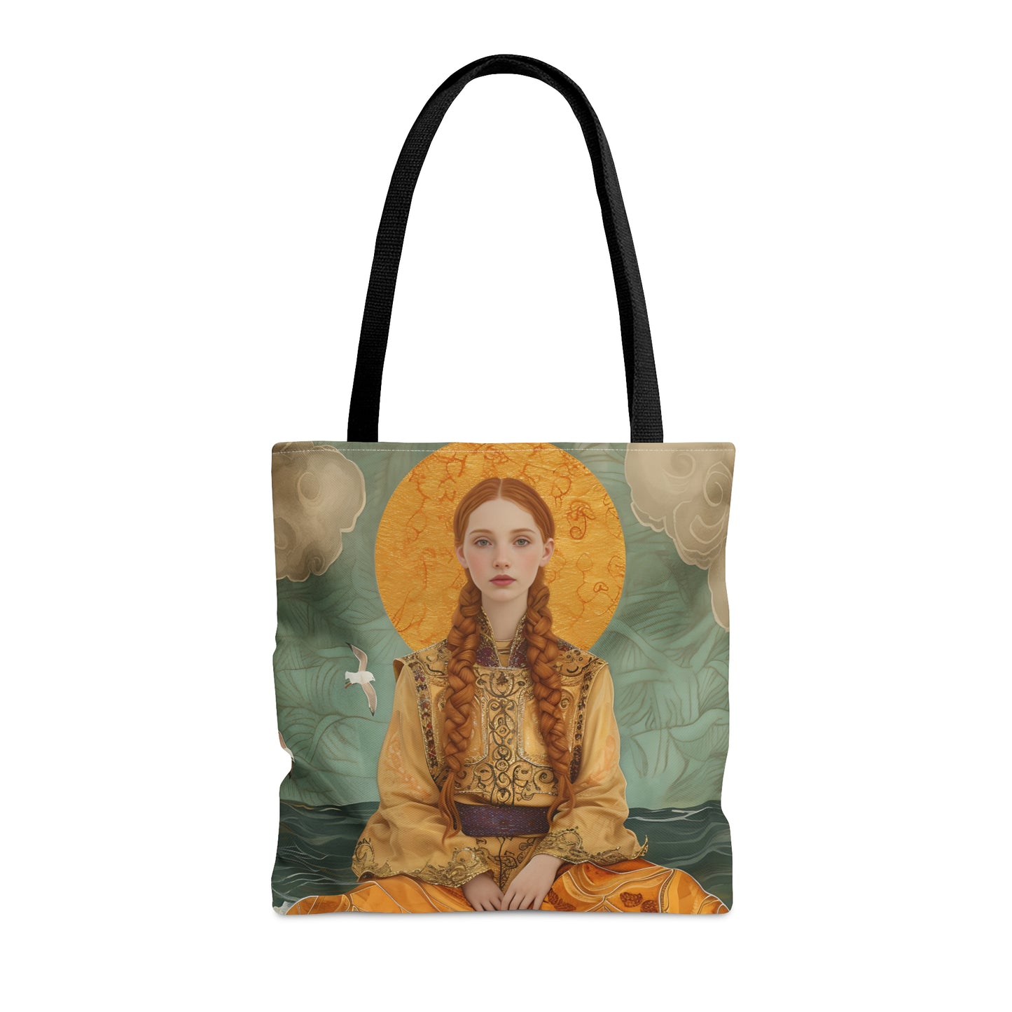 Saint Ia of Cornwall Tote Bag - Three sizes - Large Medium Small Faith Art Bag - Catholic purse - Double Sided - Patron Saint Art