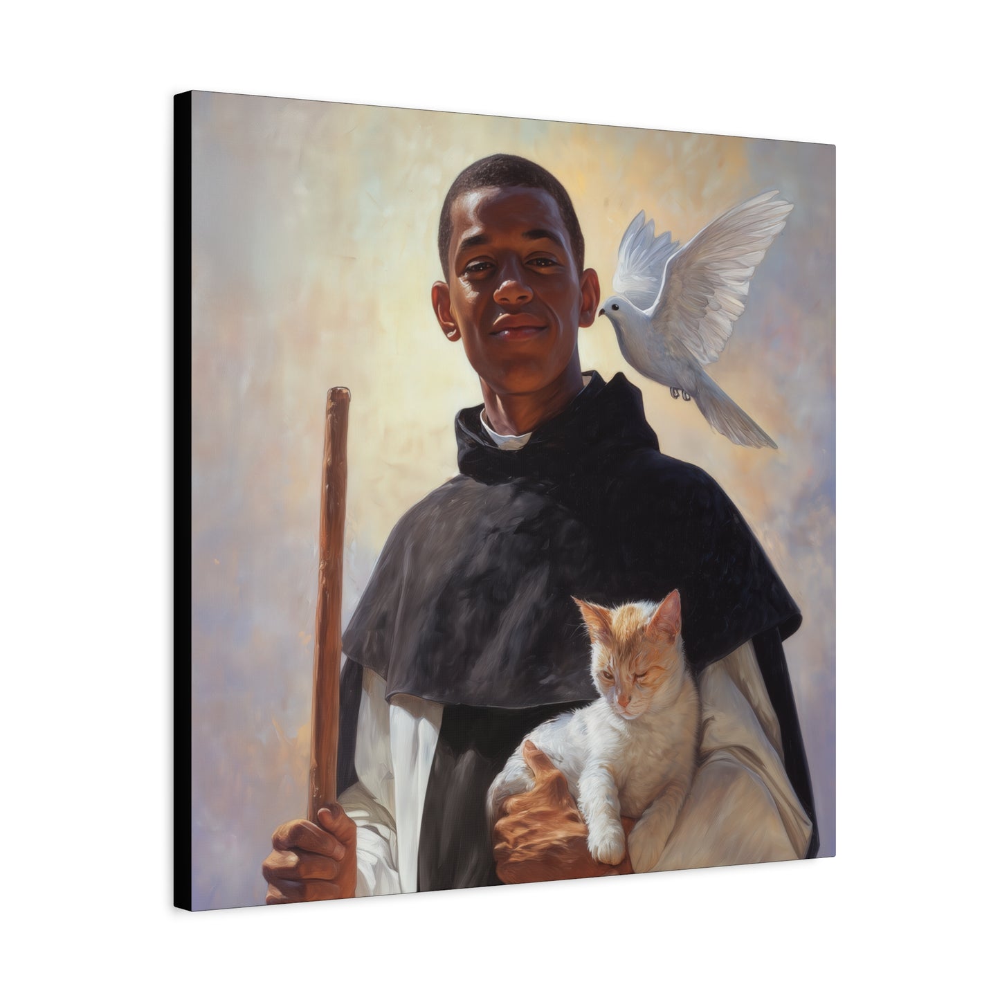 Saint Martin de Porres - Gallery Wrapped Canvas - Print - Religious Art for your Home - Catholic Art