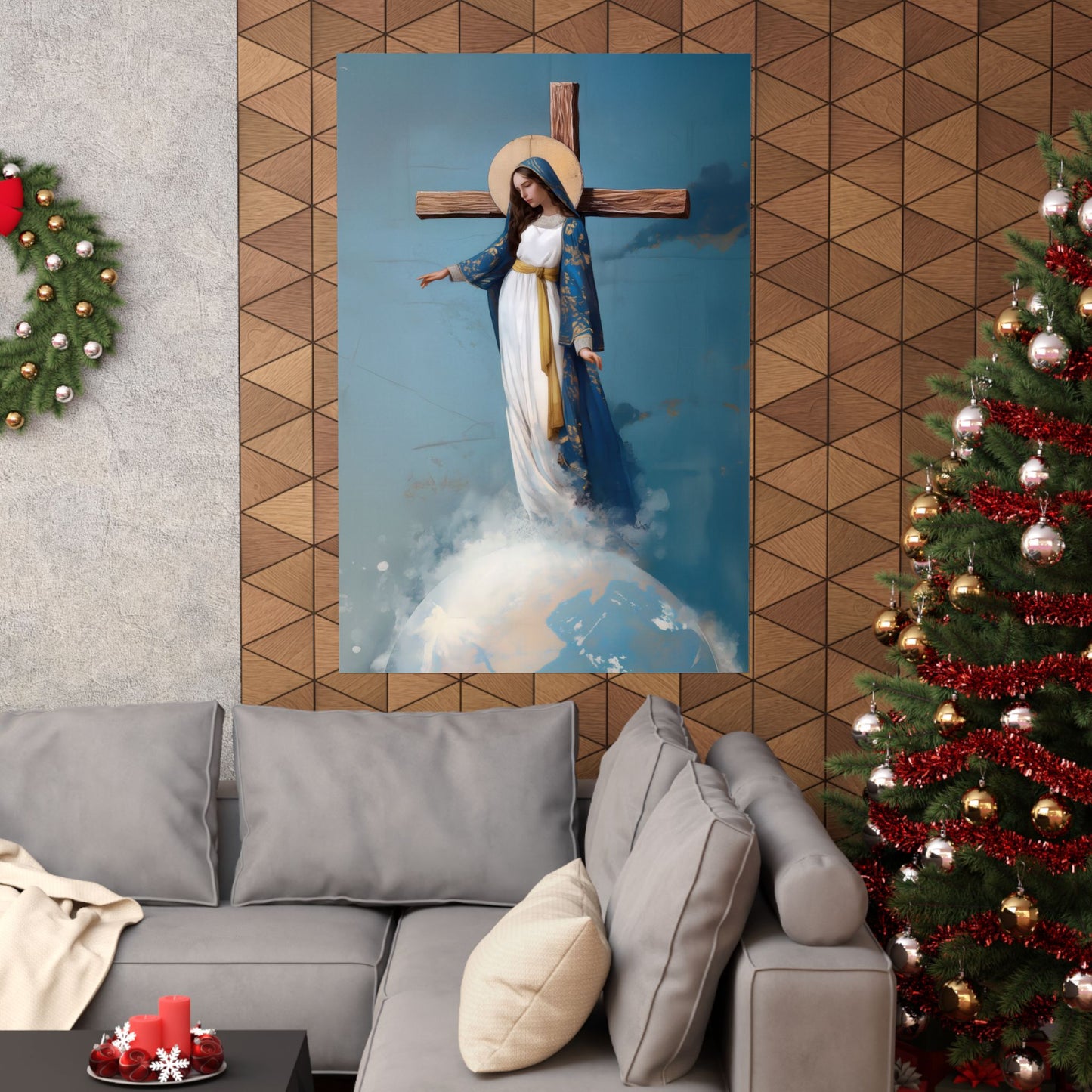 The Lady Of All Nations - Marian Devotion - Mother Mary - Sanctified Souls Print - Multiple Sizes - Premium Matte Vertical Posters