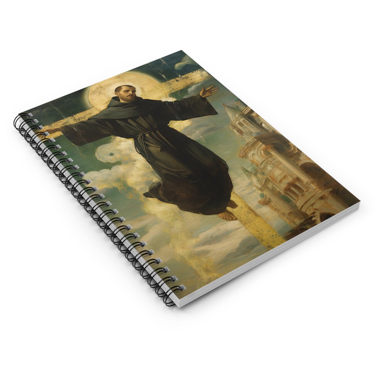 Saint Joseph of Cupertino Journal - Sanctified Souls Art - Religious Based Notebook - Spiral Notebook - Ruled Line