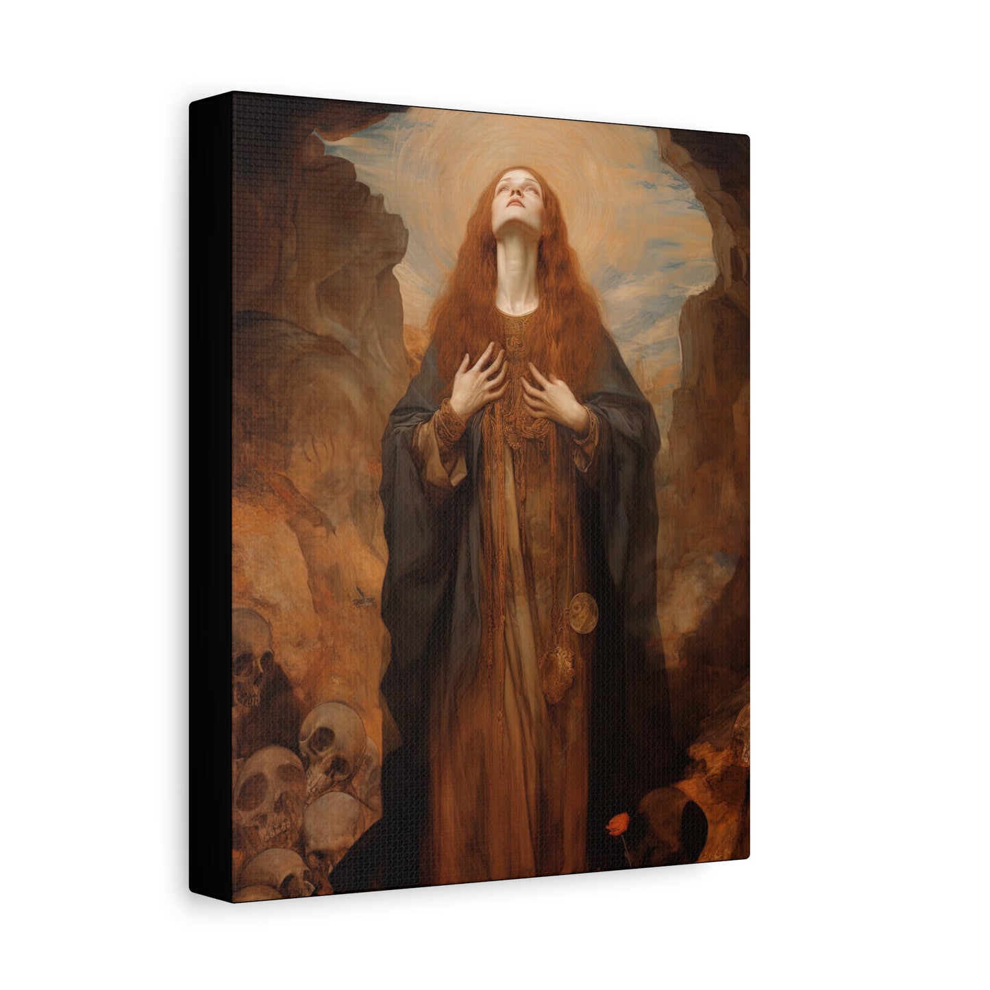 Saint Rosalia - Museum Wrapped Canvas - Sanctified Souls Print - Religious Art for your Home