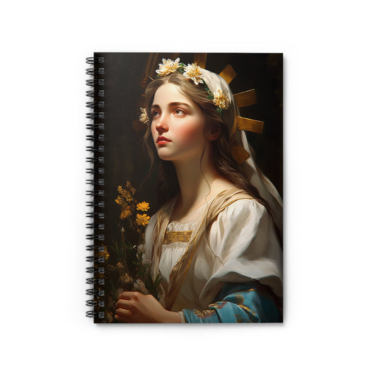 Saint Zita of Lucca - Sanctified Souls Art - Religious Based Notebook - Spiral Notebook - Ruled Line