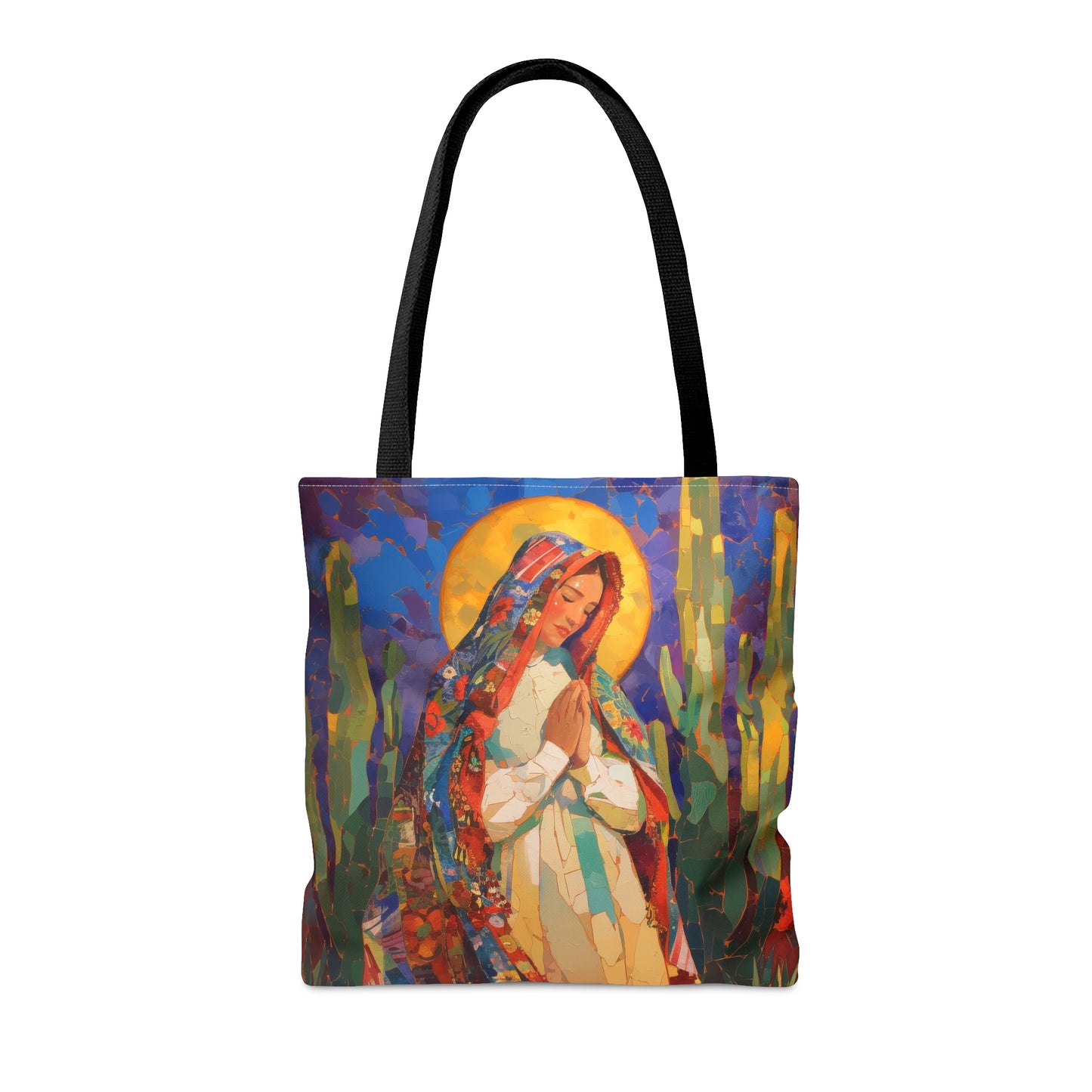 Radiant Light of Our Lady of Guadalupe Tote Bag - Large Medium Small Faith Art Bag - Catholic Faith Purse - Religious Carry All