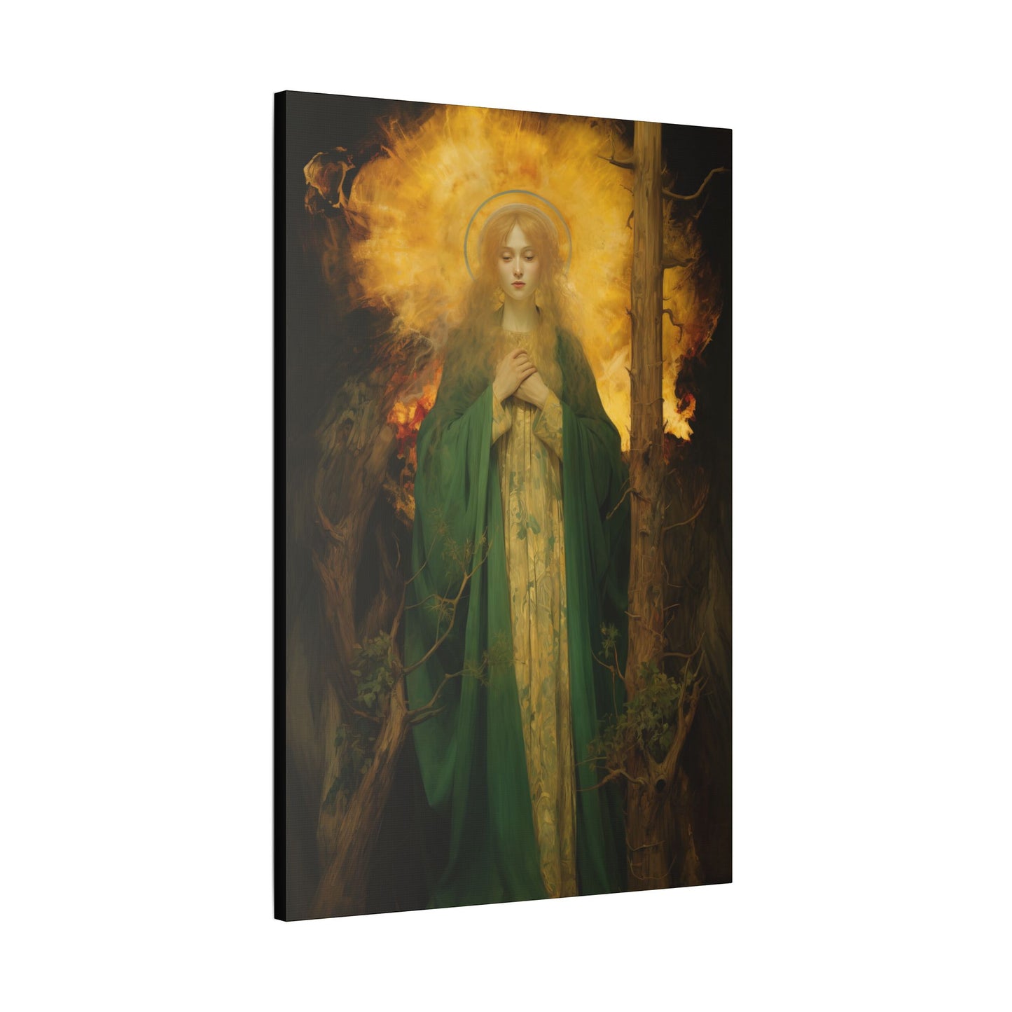 Saint Afra Canvas Print - Multiple Sizes - Catholic Home art - Museum Wrapped Canvas - Sanctified Souls Print