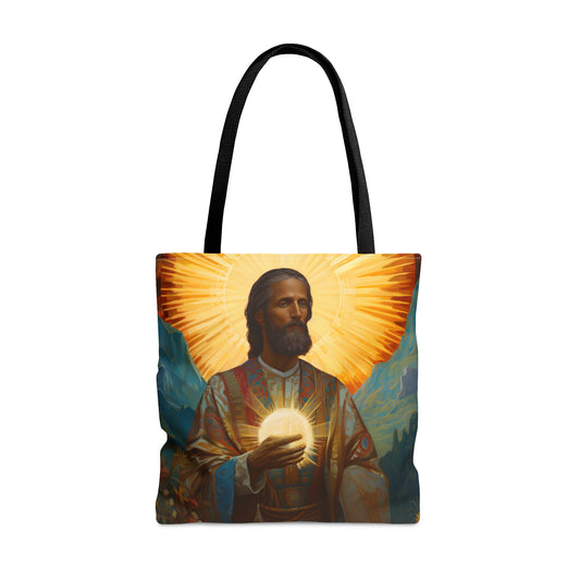 Saint Benignus of Dijon Tote Bag - Large Medium Small Faith Art Bag - Gift for Catholic - religious art purse - all over print