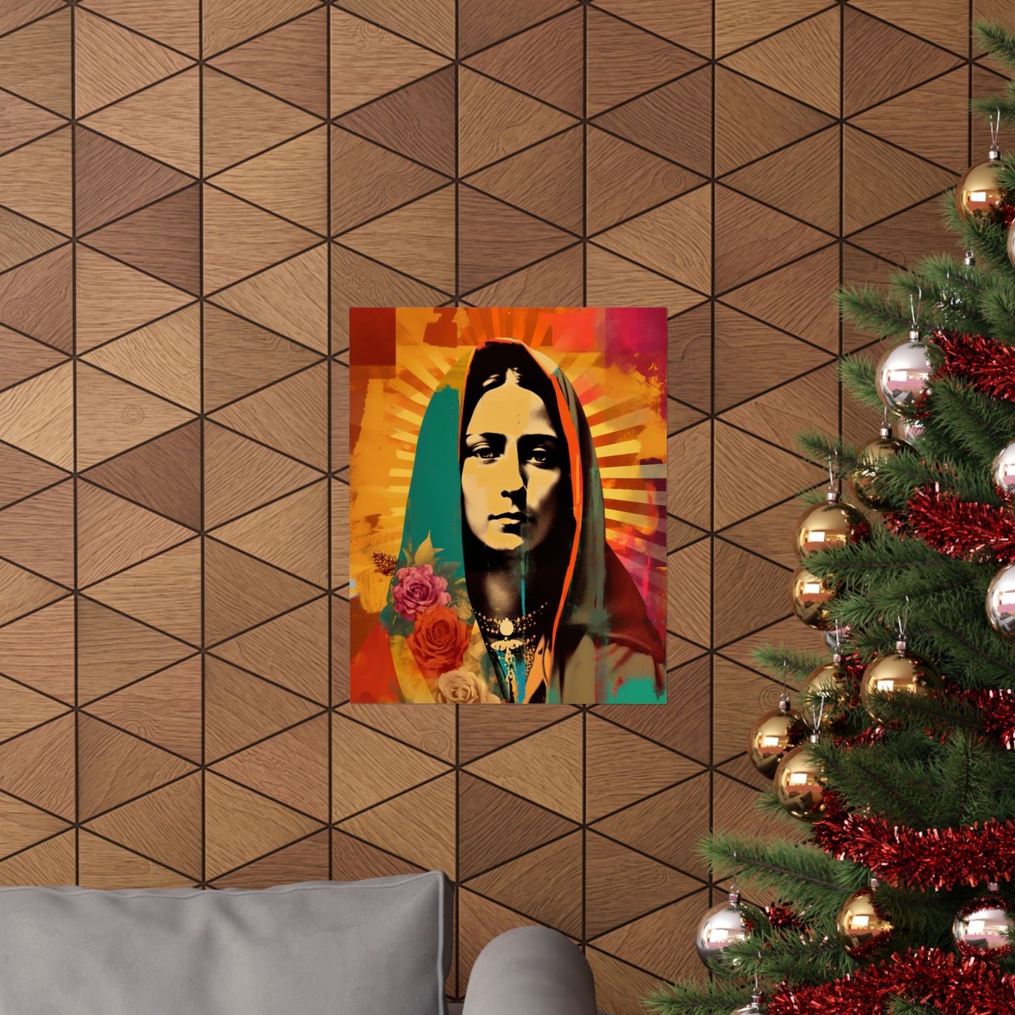 Radiant Guadalupe  - Sanctified Souls Print - Multiple Sizes - Premium Matte Vertical Posters - Our lady