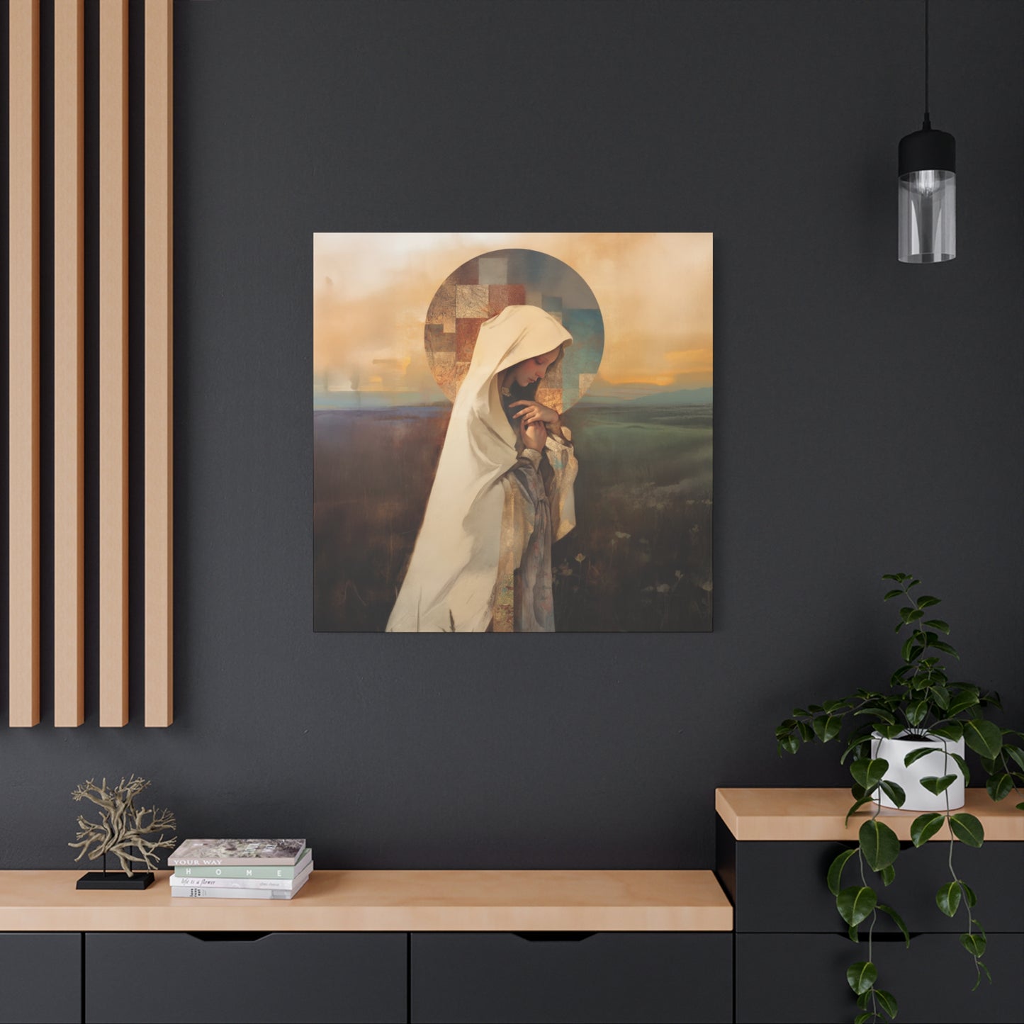 Our Lady of the Prairie - Multiple Sizes - Catholic Home art - Museum Wrapped Canvas - Sanctified Souls Print