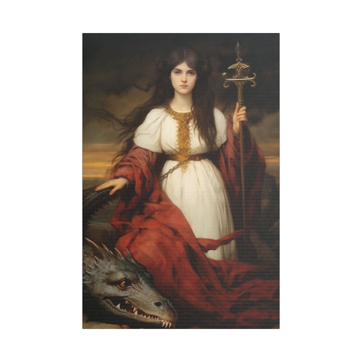 Saint Martha of Bethany Canvas Print - Multiple Sizes - Catholic Home art - Museum Wrapped Canvas - Sanctified Souls Print