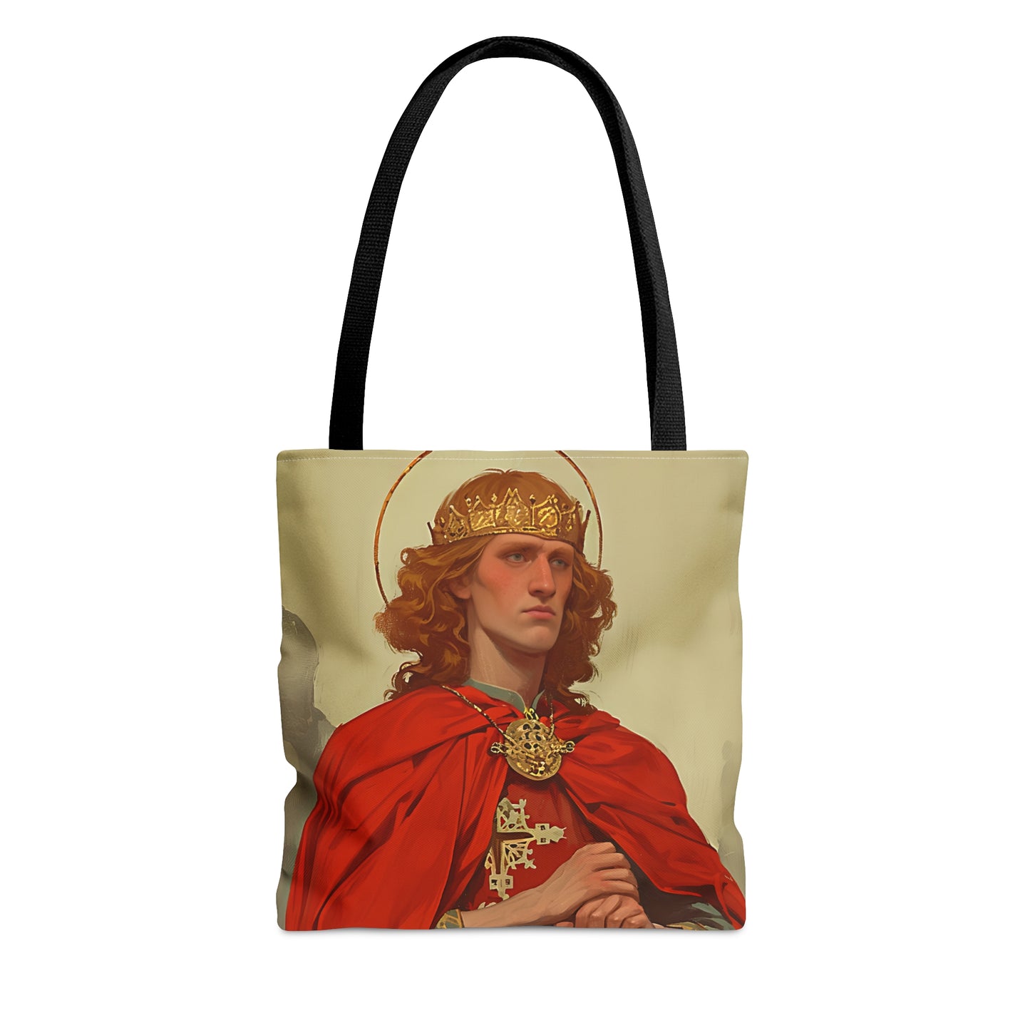 Saint Edward the Martyr Tote Bag - Purse - Three sizes - Large Medium Small Faith Art Bag - Catholic faith carry-all purse - Double Sided