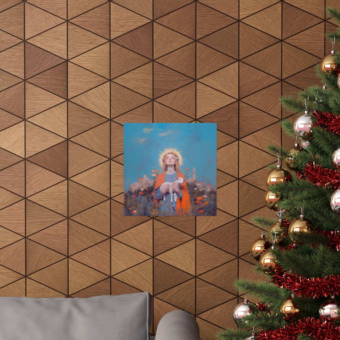 Saint Agnes of Rome - Sanctified Souls Print - Multiple Sizes - Premium Matte Vertical Posters - Patron Saint Art