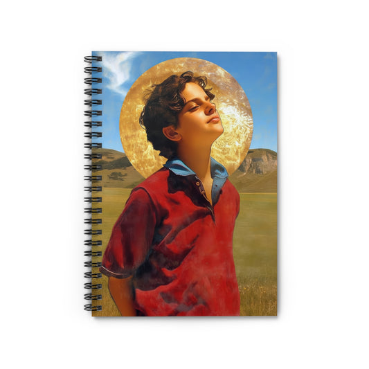 Saint Carlo Acutis  - Sanctified Souls Art - Religious Based Notebook - Spiral Notebook - Ruled Line