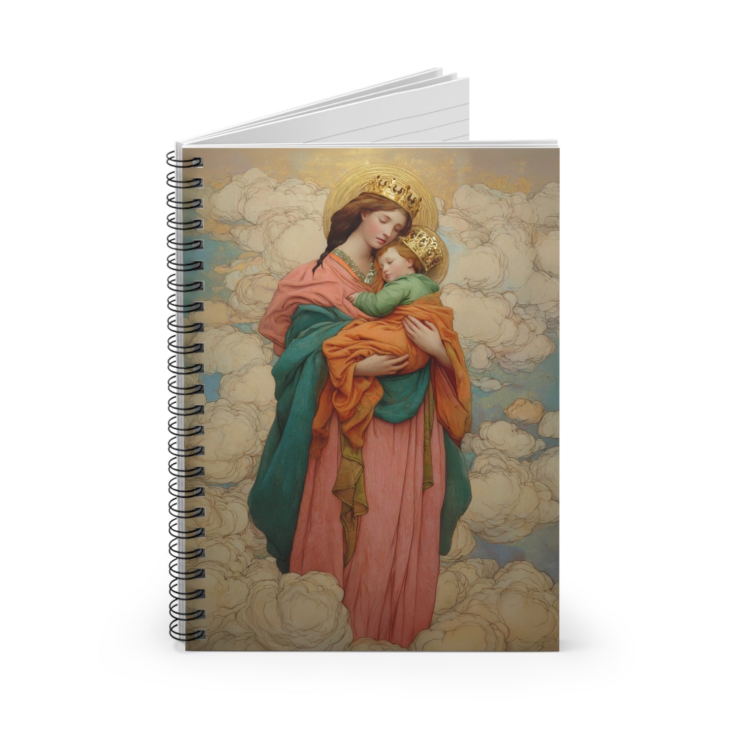 Our Lady of Perpetual Help - Sanctified Souls Art - Religious Based Notebook - Spiral Notebook - Ruled Line