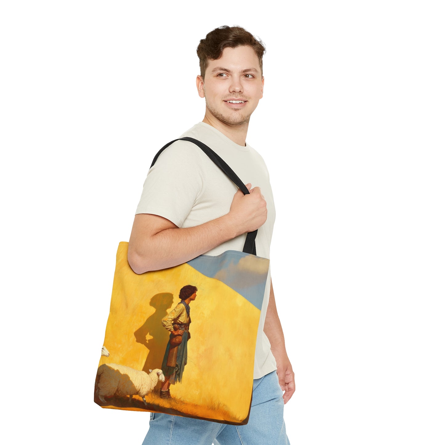 David, son of Jesse - Tote Bag - Large Medium Small Faith Art Bag - Bible Study Faith Purse - Double Sided