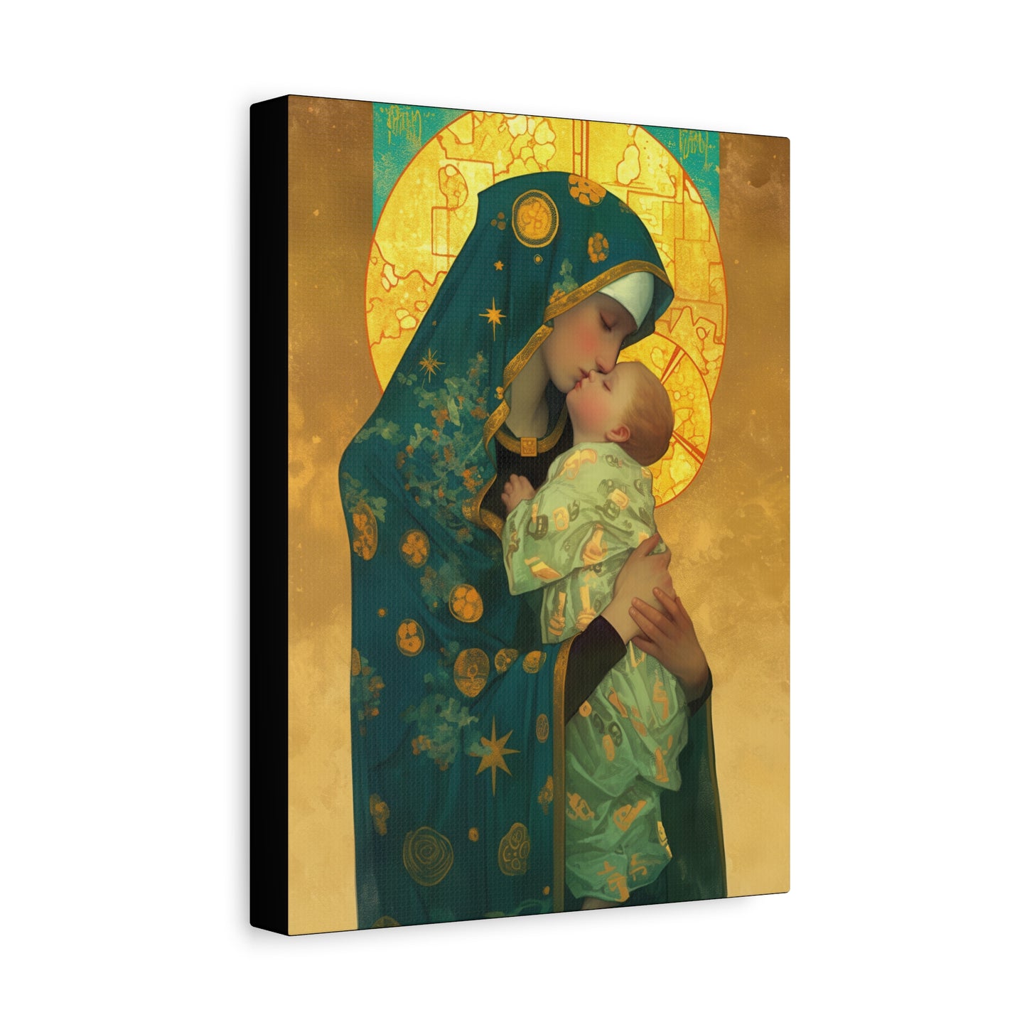 Peaceful Refuge - Mary and the Christ Child - Museum Wrapped Canvas - Print - Religious Art for your Home - Catholic Saint Art