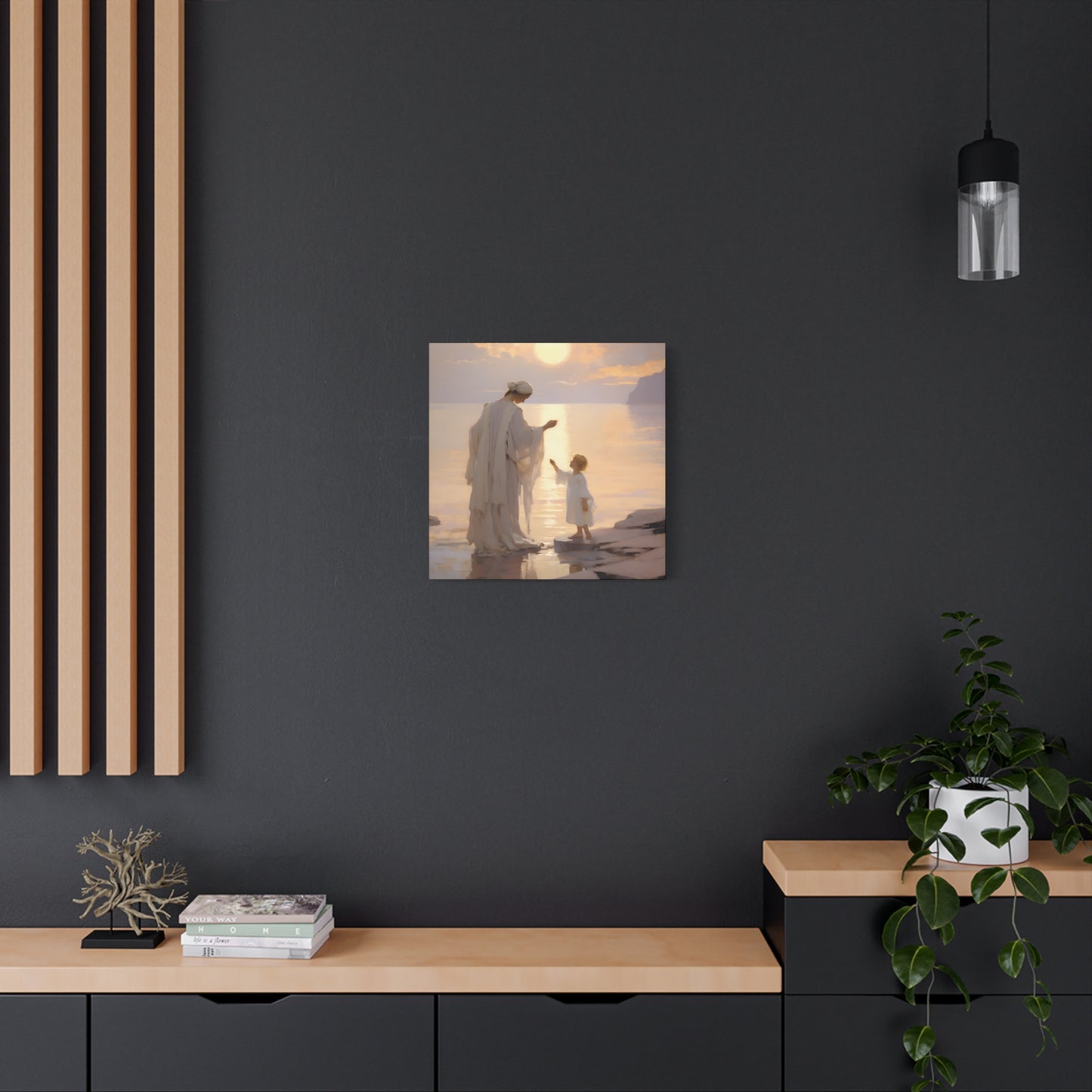 Divine Maternal Grace Museum Wrapped Canvas - Sanctified Souls Print - Mother & Child Nursery Art - New Mother - Religious Art for Mothers