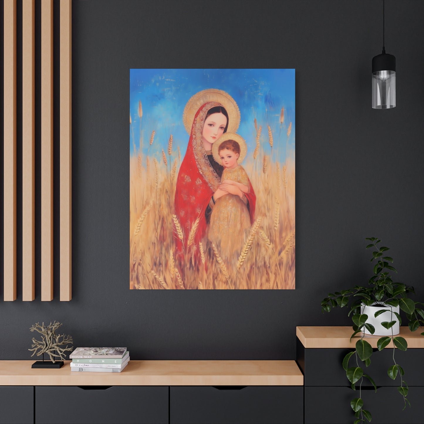 Our Lady of the Harvest  - Multiple Sizes - Catholic Home art - Museum Wrapped Canvas - Sanctified Souls Print