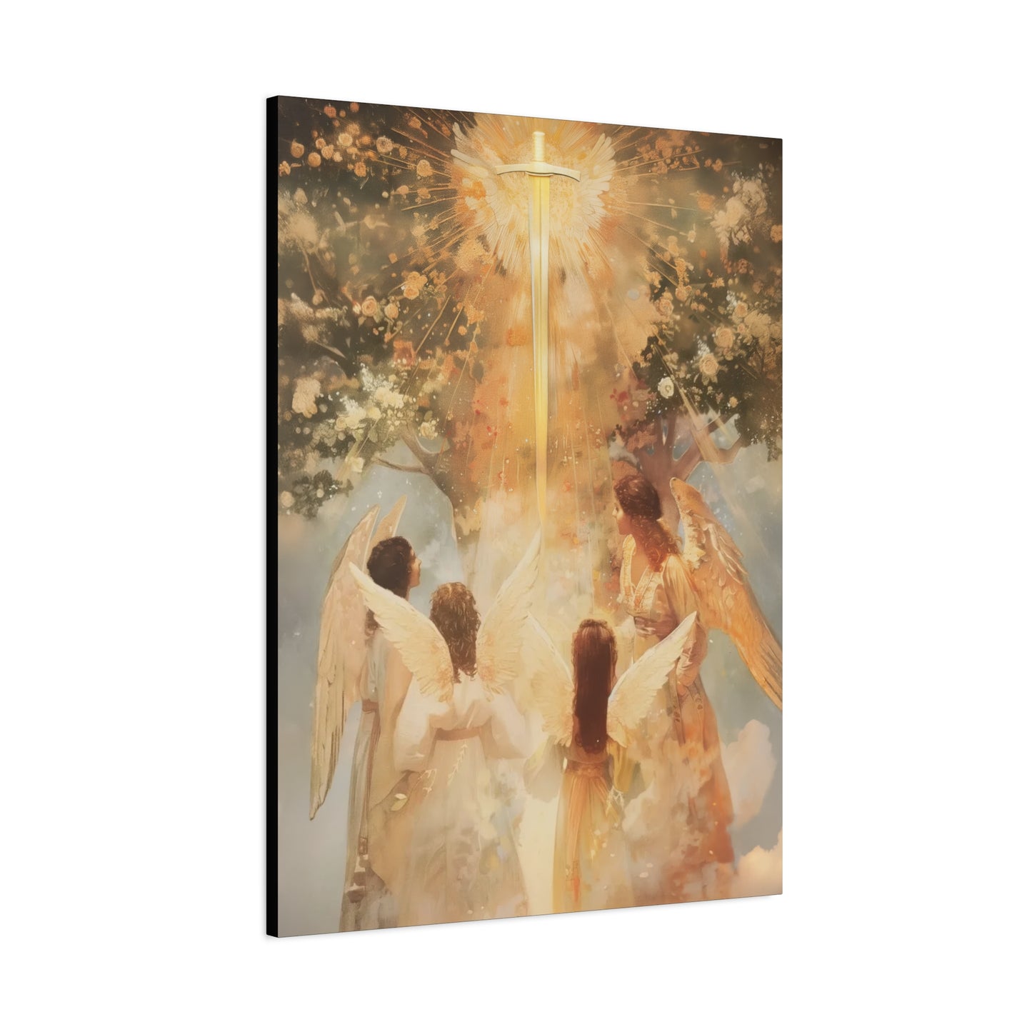 The Watchers of the First Dawn - Guardians of Eden - Gallery Wrapped Canvas - Print - Religious Art for your Home - Catholic Art