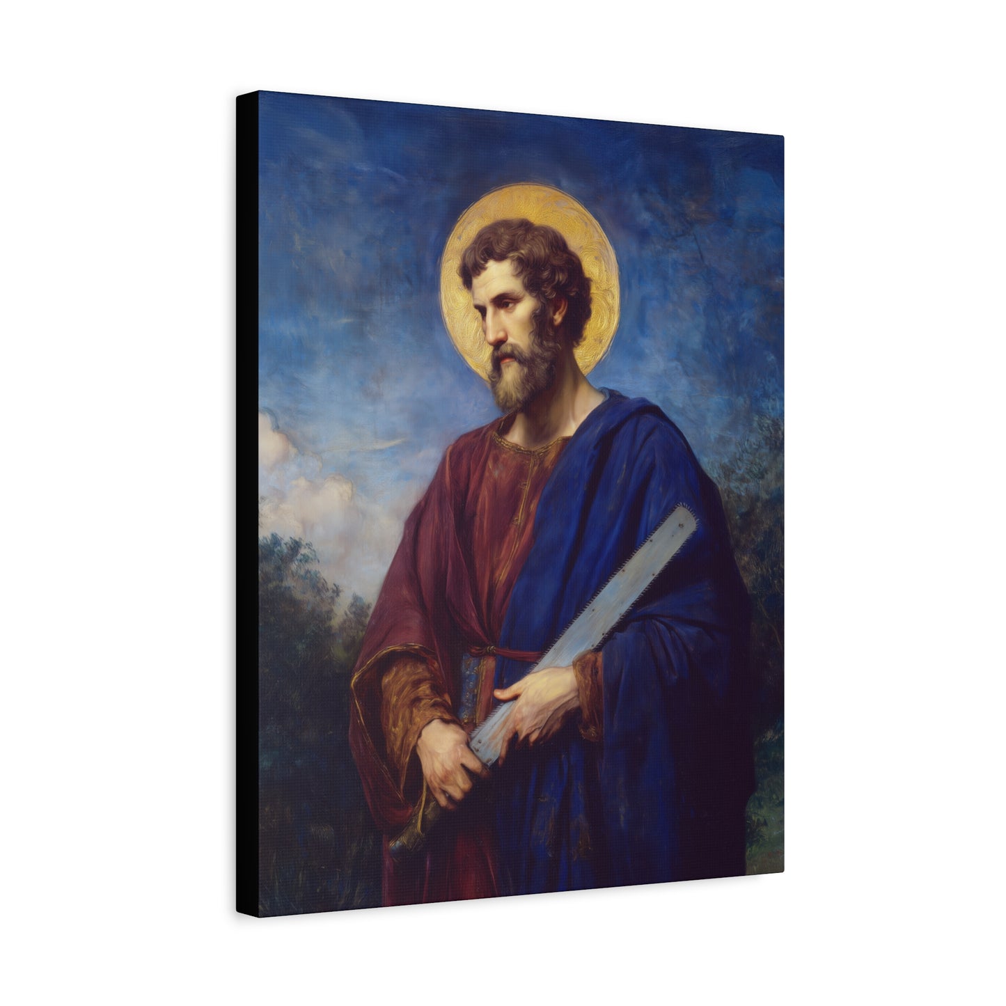 Saint Simon the Apostle  - Gallery Wrapped Canvas - Print - Religious Art for your Home - Catholic Art