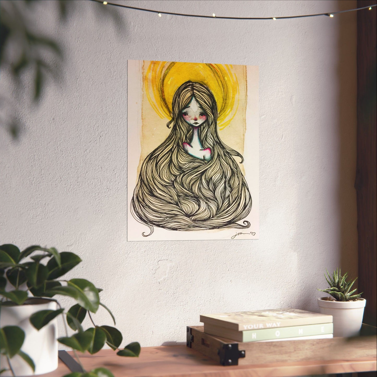 Saint Agatha of Sicily Poster Print - Hand-Drawn Catholic Art Print | Christian Devotional Wall Art | Sanctified Solocosmo Religious Poster